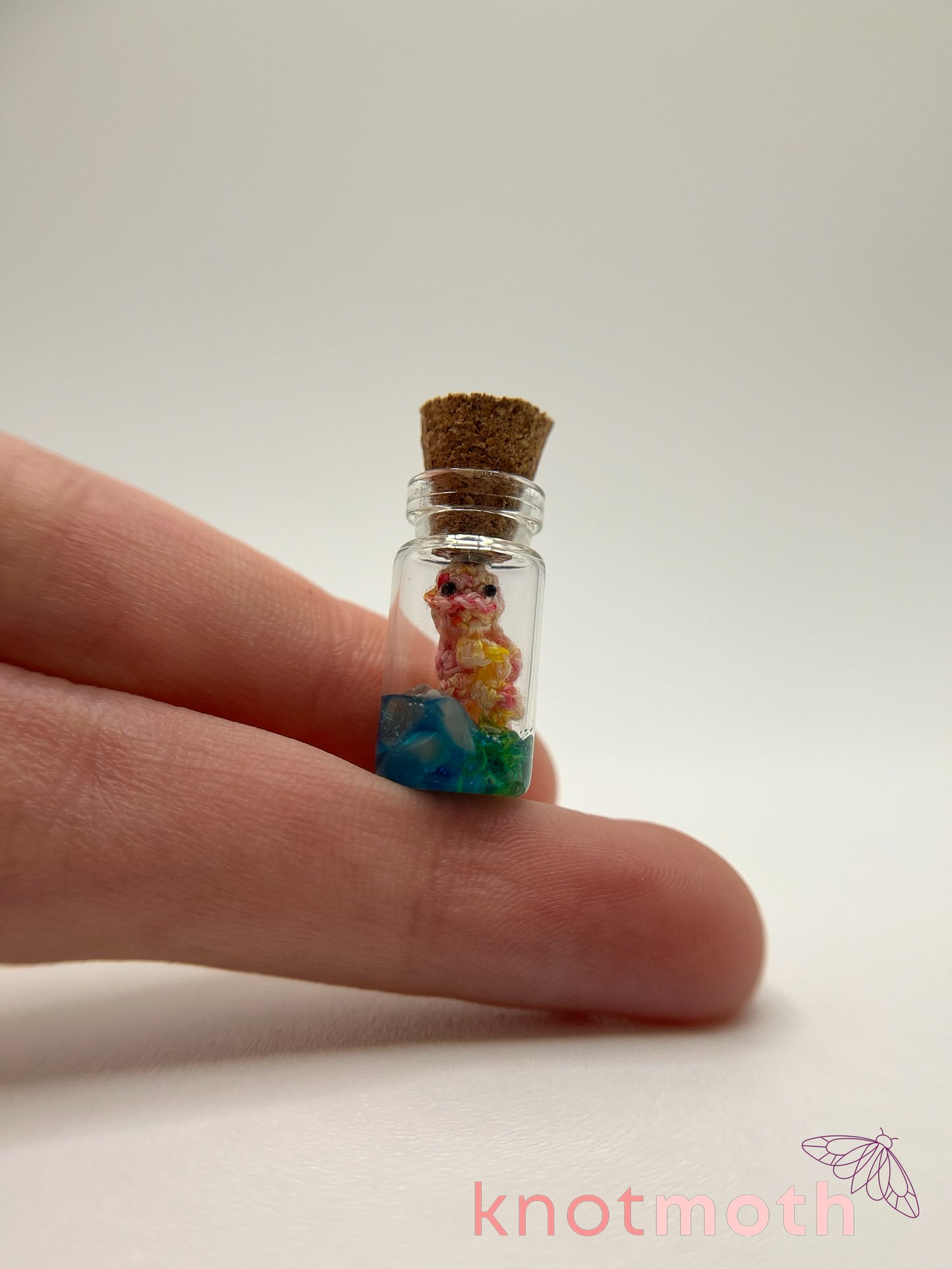 jane jellyfish micro crochet trinket jar