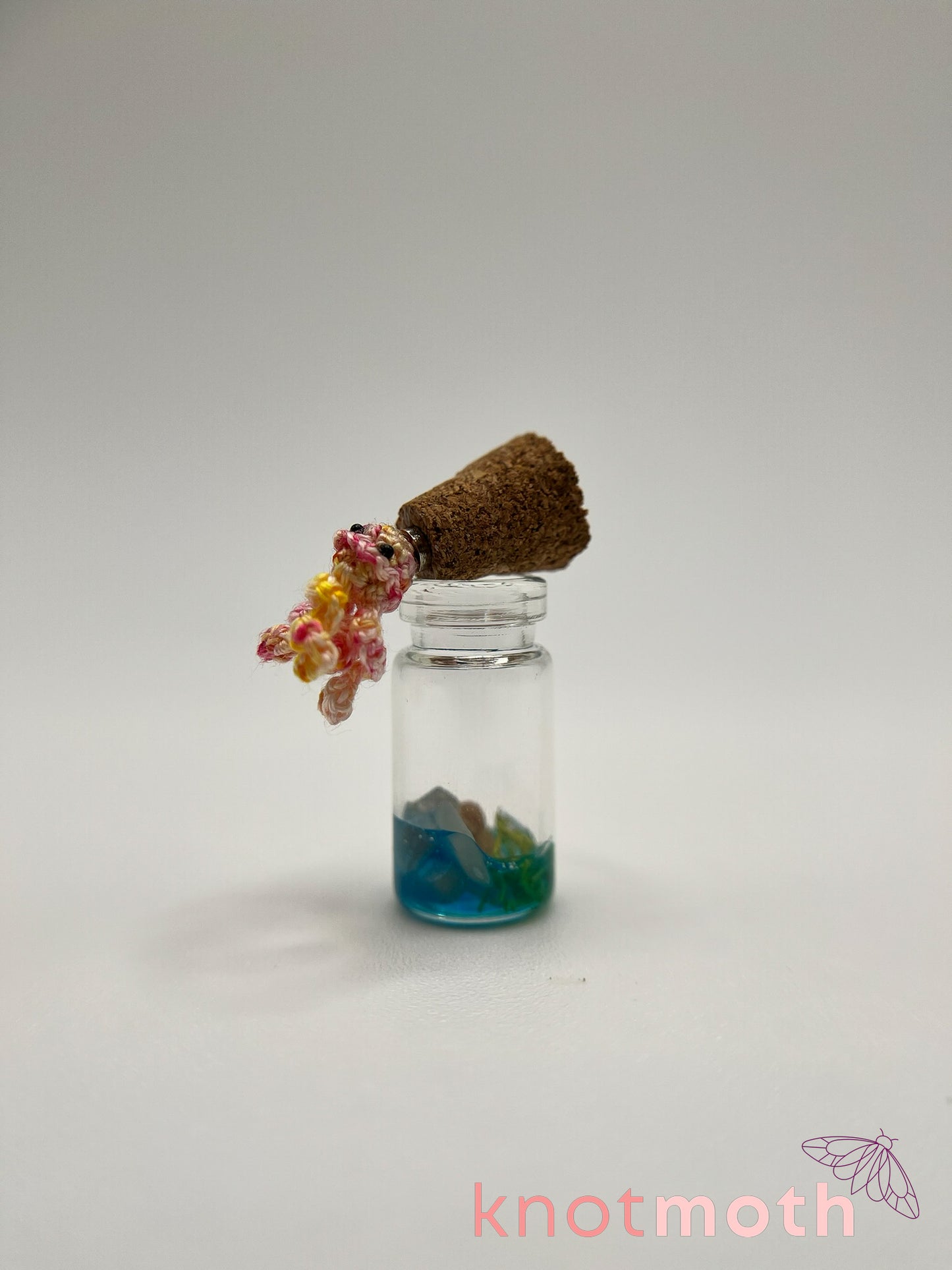 jane jellyfish micro crochet trinket jar