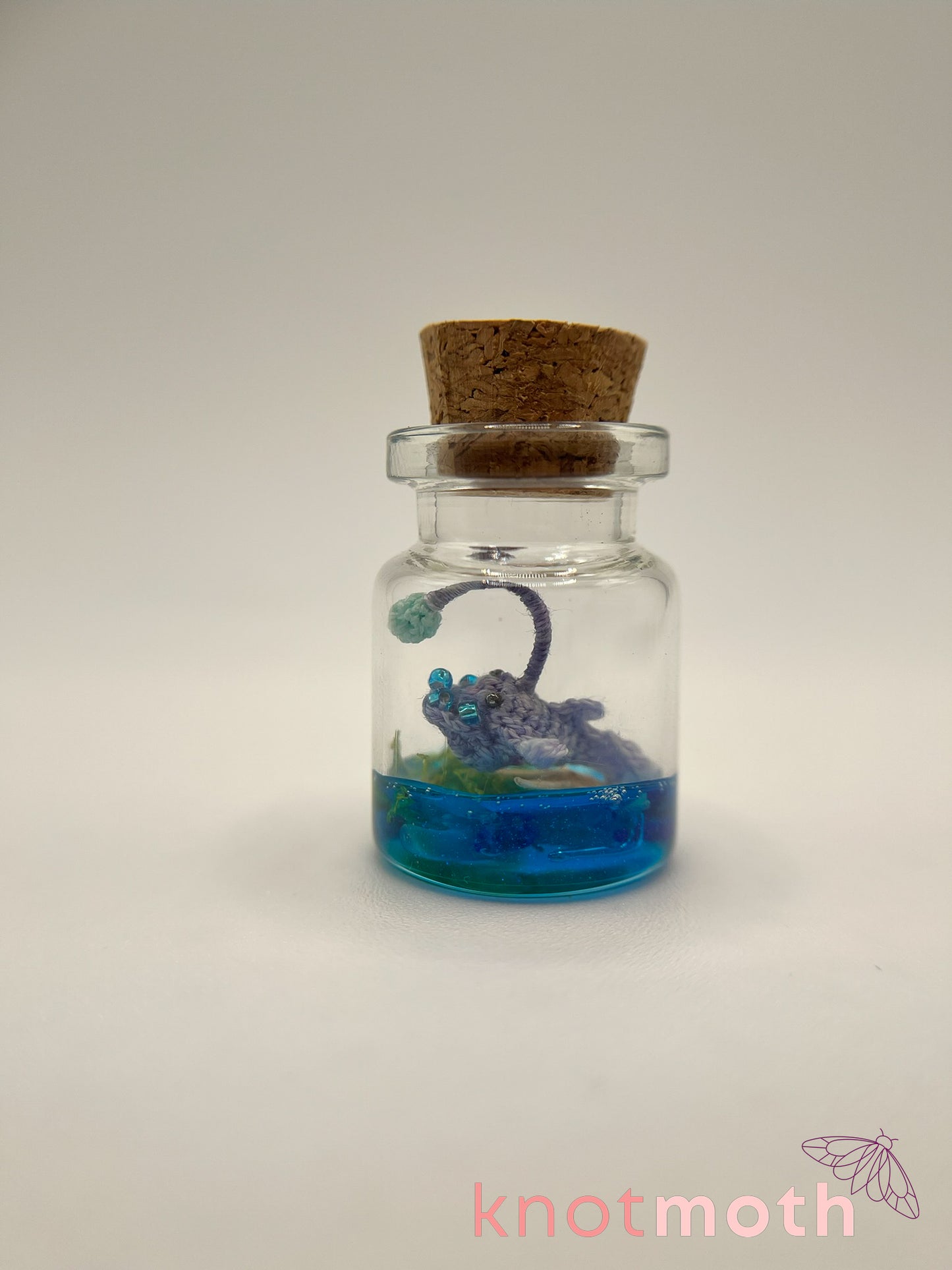 asher anglerfish glow-in-the-dark micro crochet jar
