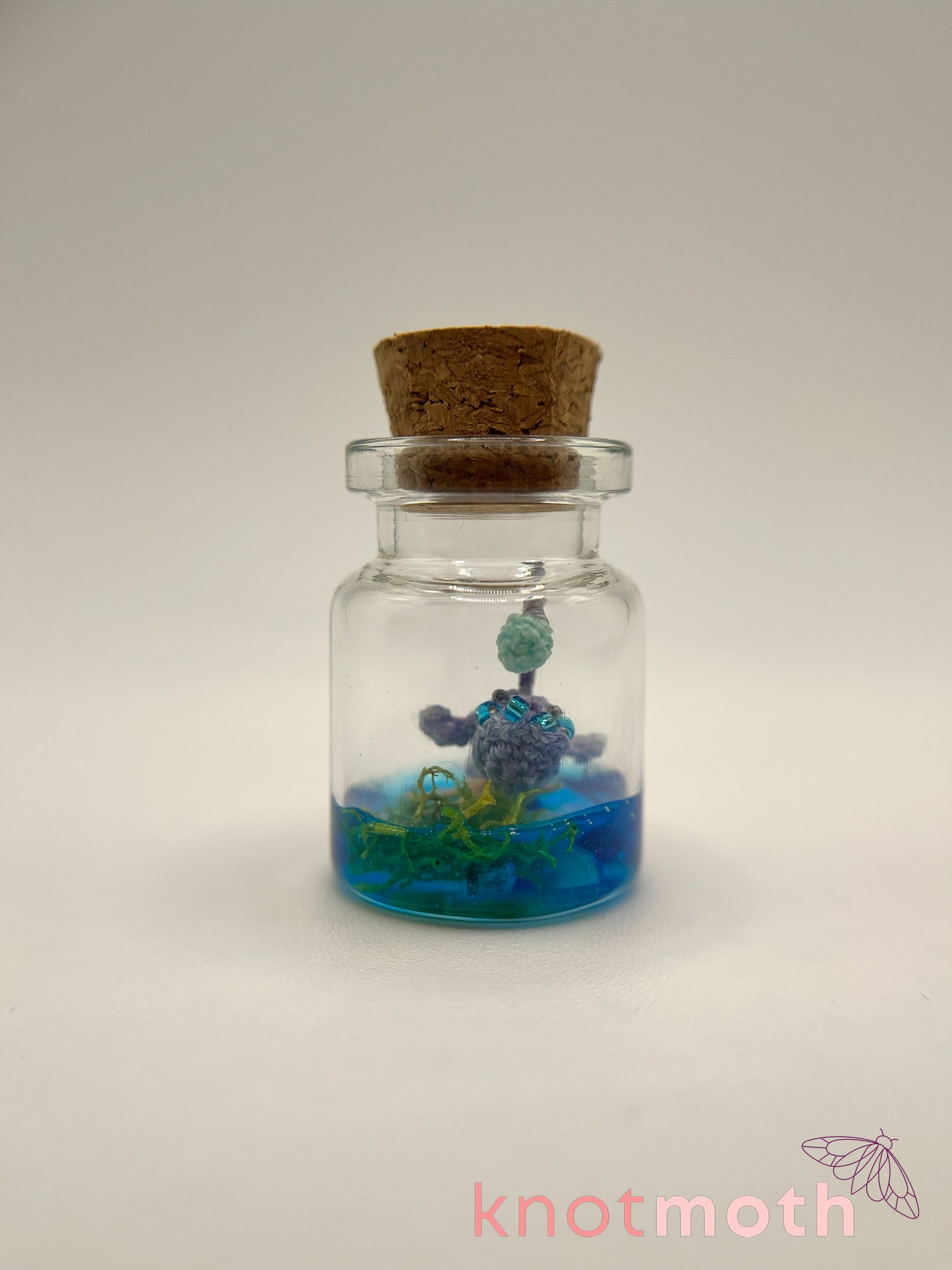 asher anglerfish glow-in-the-dark micro crochet jar