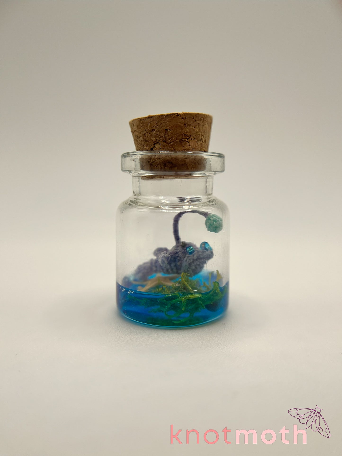 asher anglerfish glow-in-the-dark micro crochet jar
