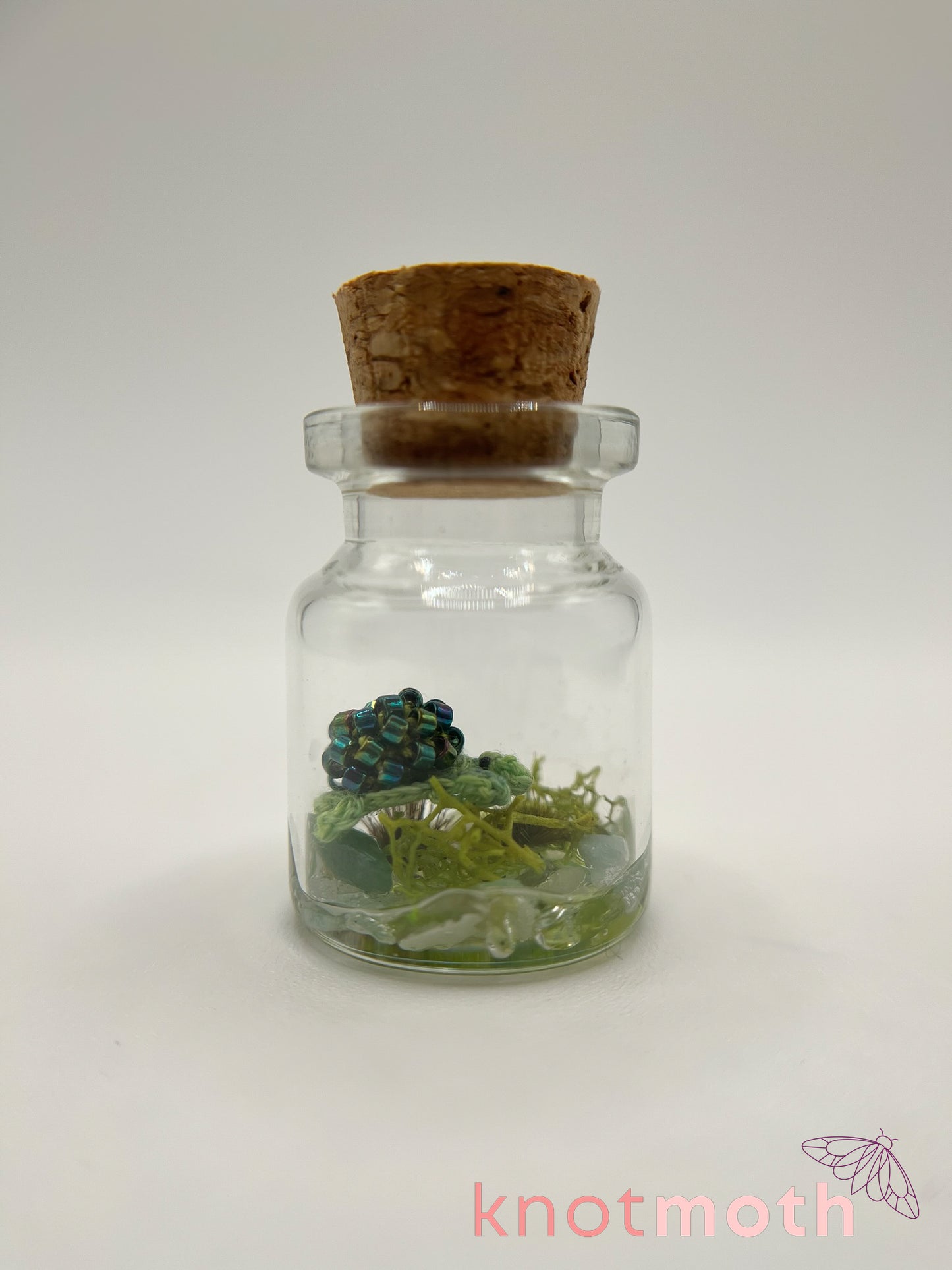 tiffany turtle micro crochet aquarium jar