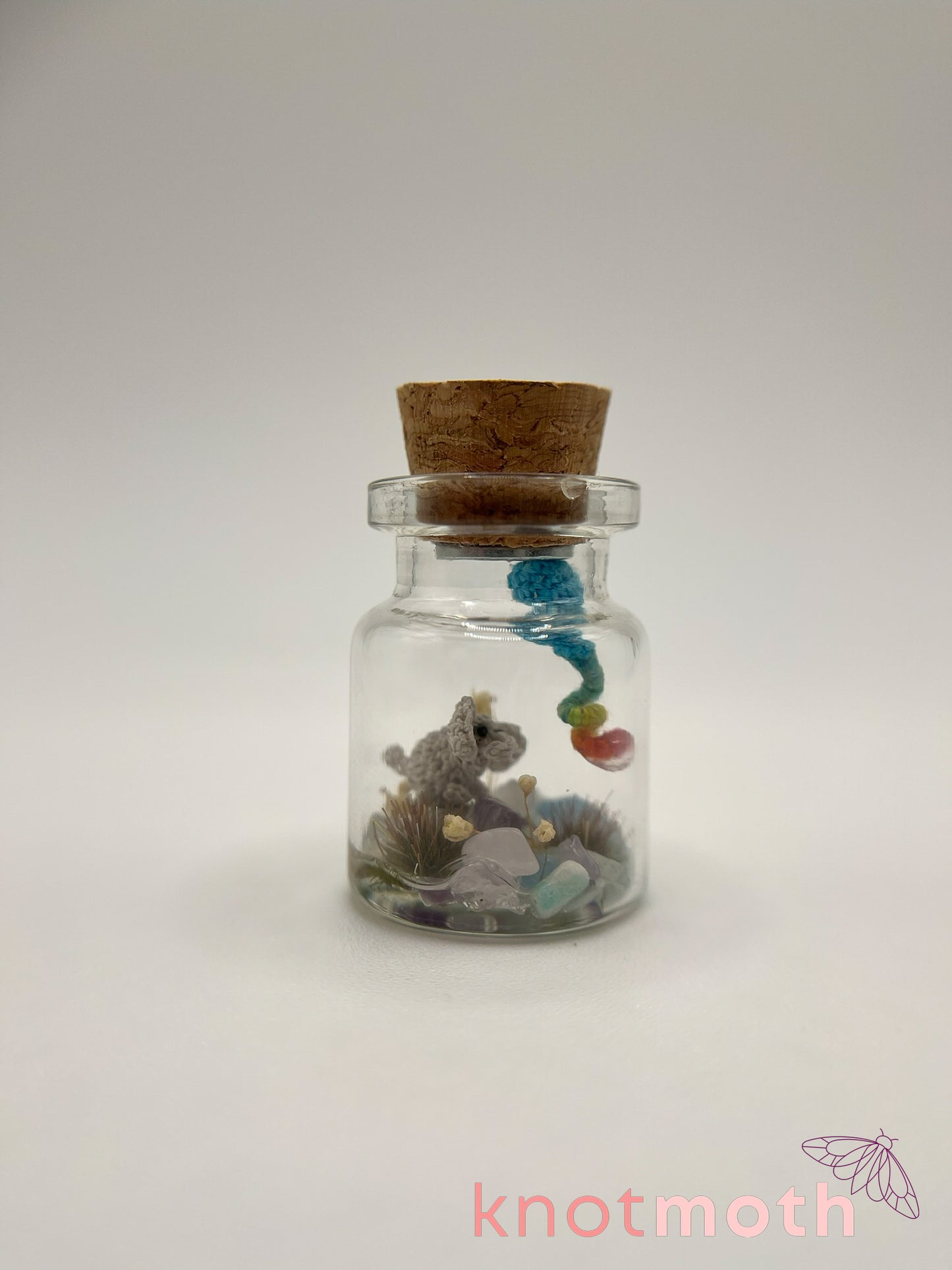 fana elephant & balloon micro crochet jar