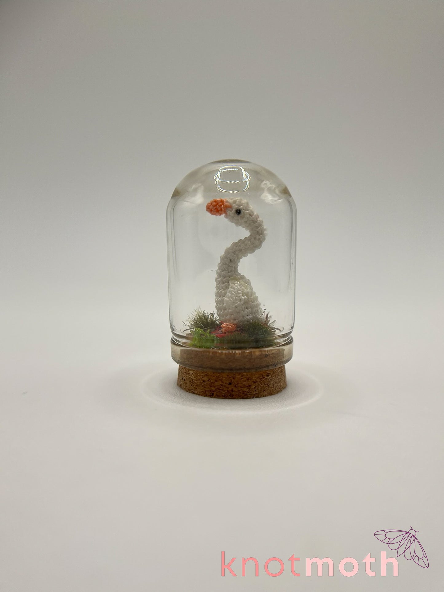 gary goose micro crochet cloche jar