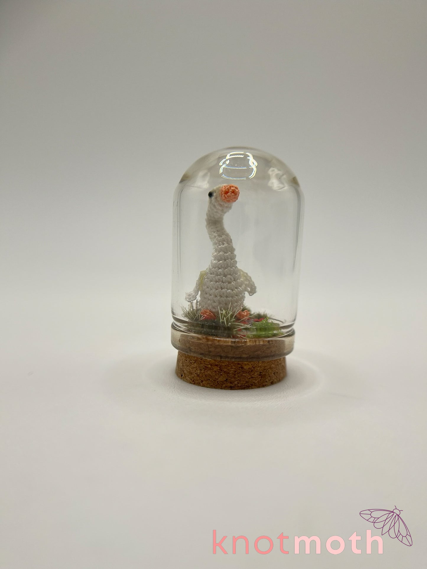 gary goose micro crochet cloche jar