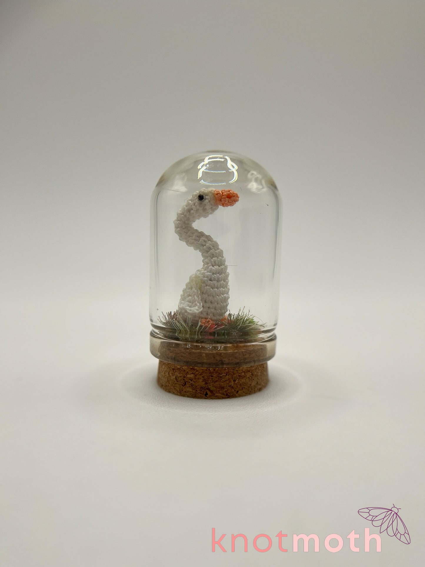 gary goose micro crochet cloche jar
