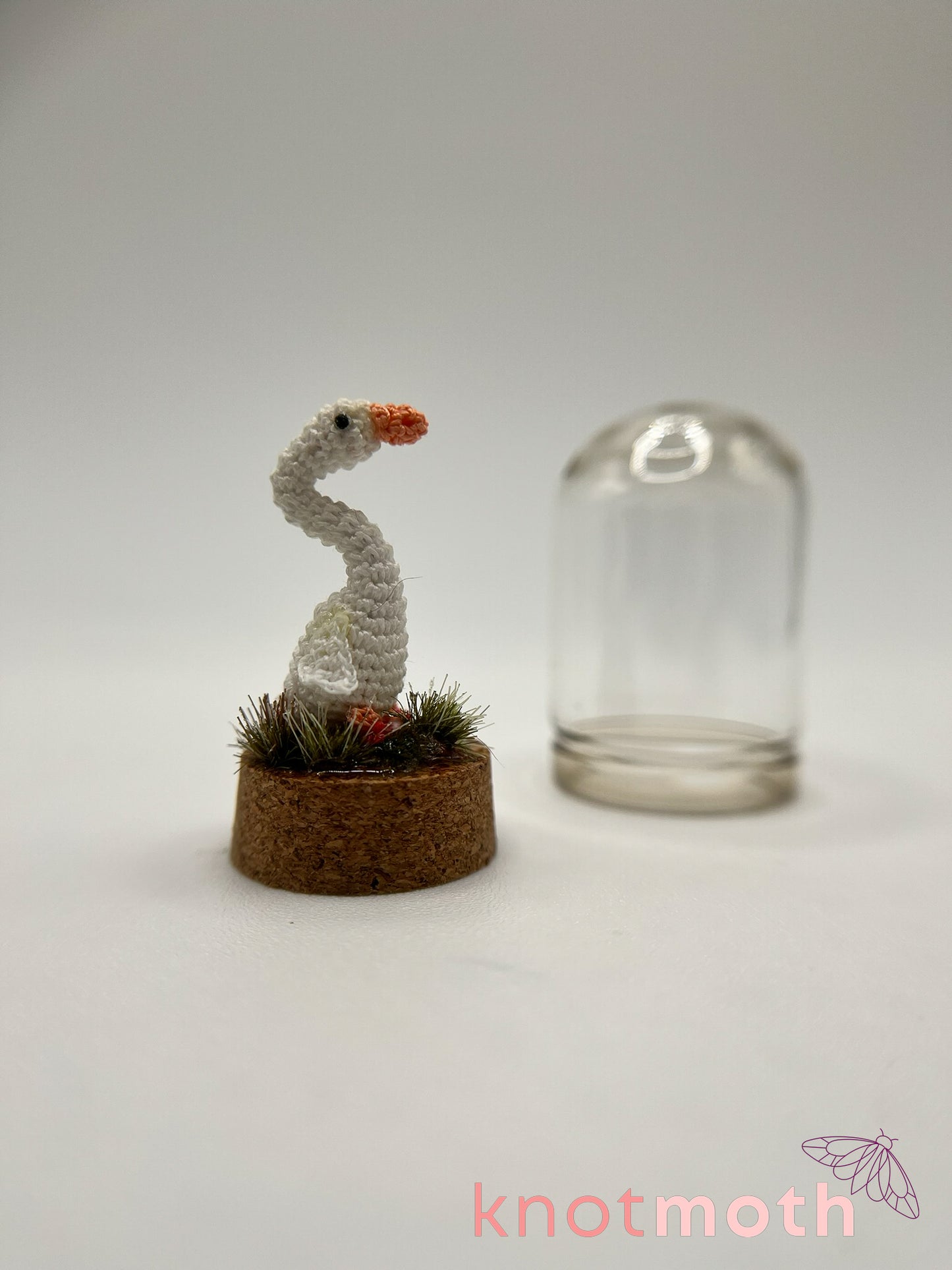 gary goose micro crochet cloche jar