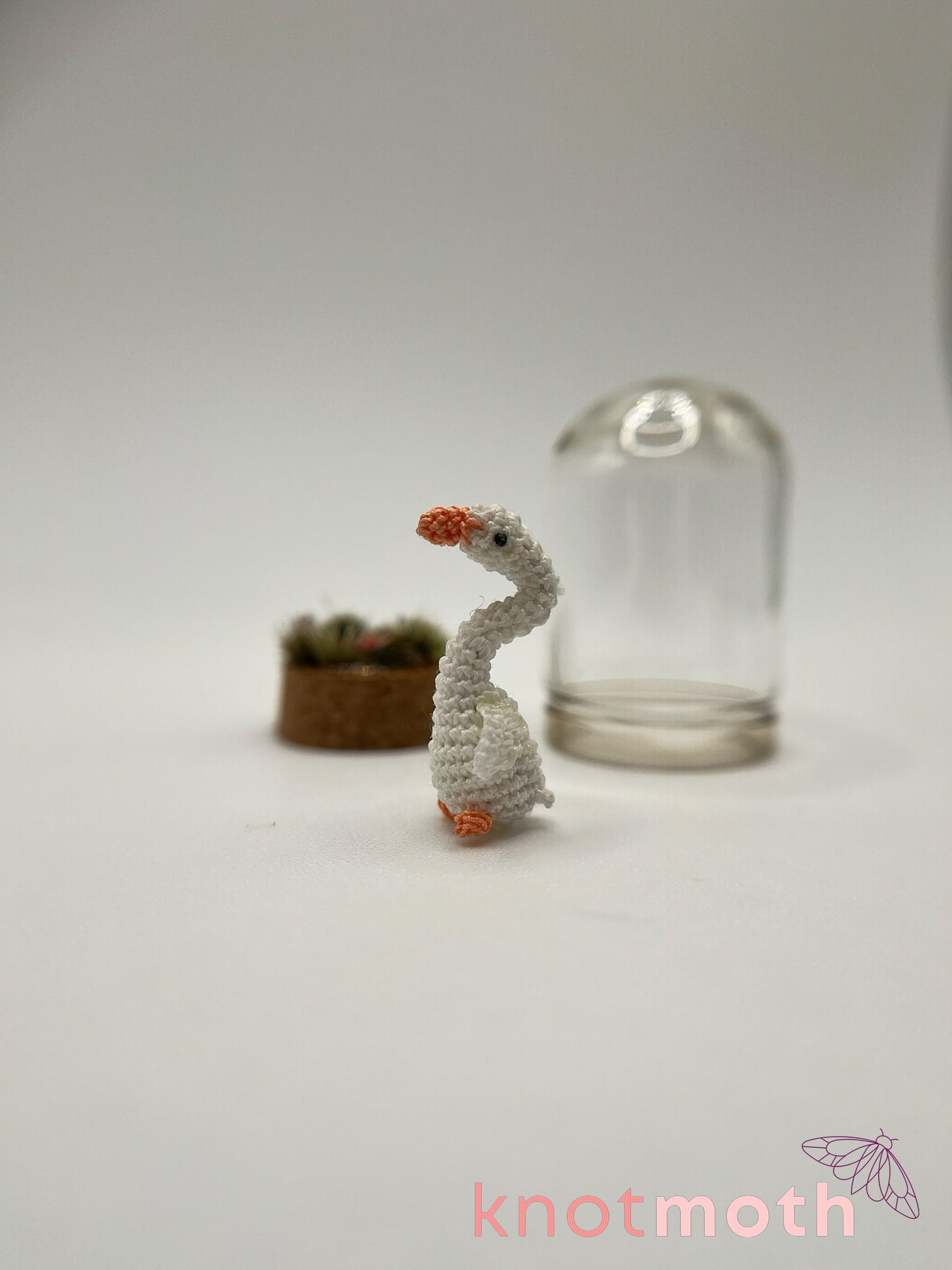 gary goose micro crochet cloche jar