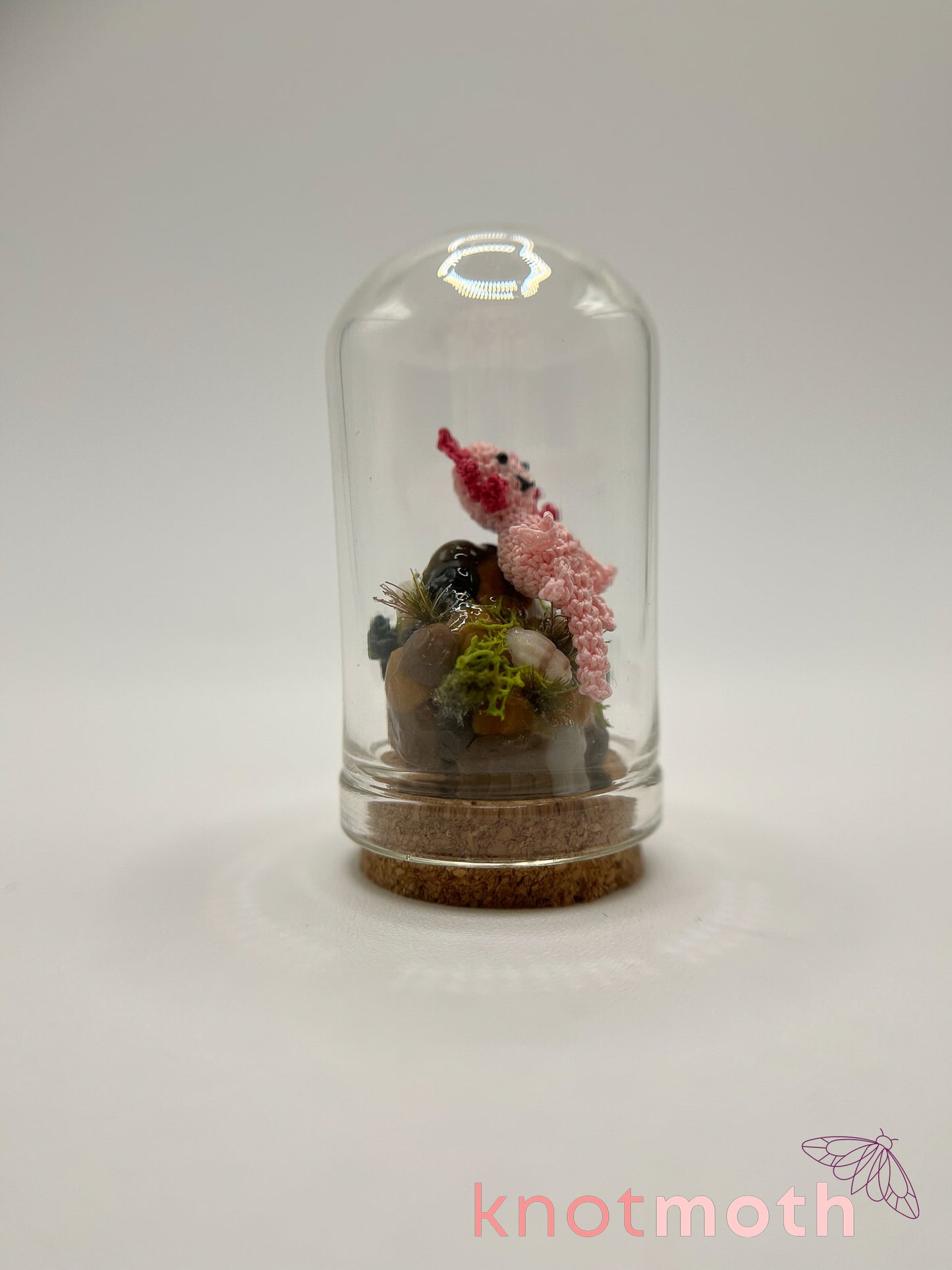 armand axolotl micro crochet cloche jar