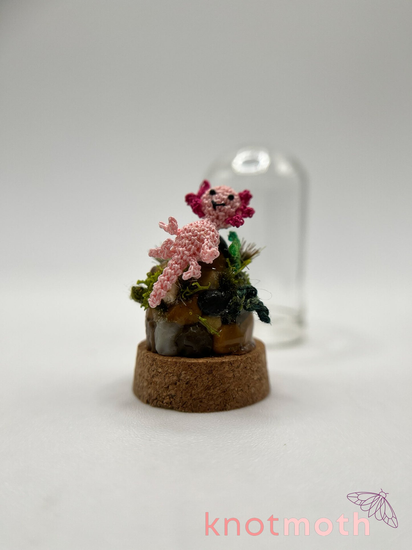 armand axolotl micro crochet cloche jar