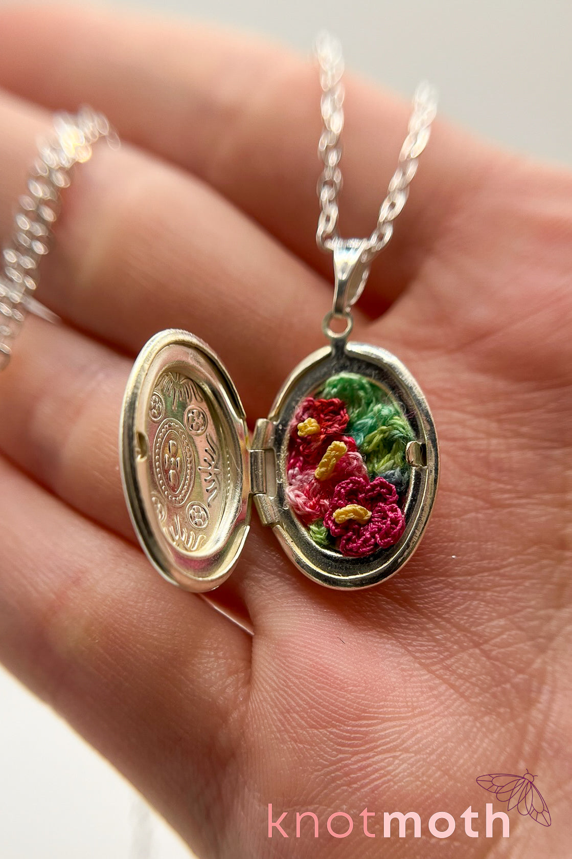 hibiscus (beauty) floriography locket
