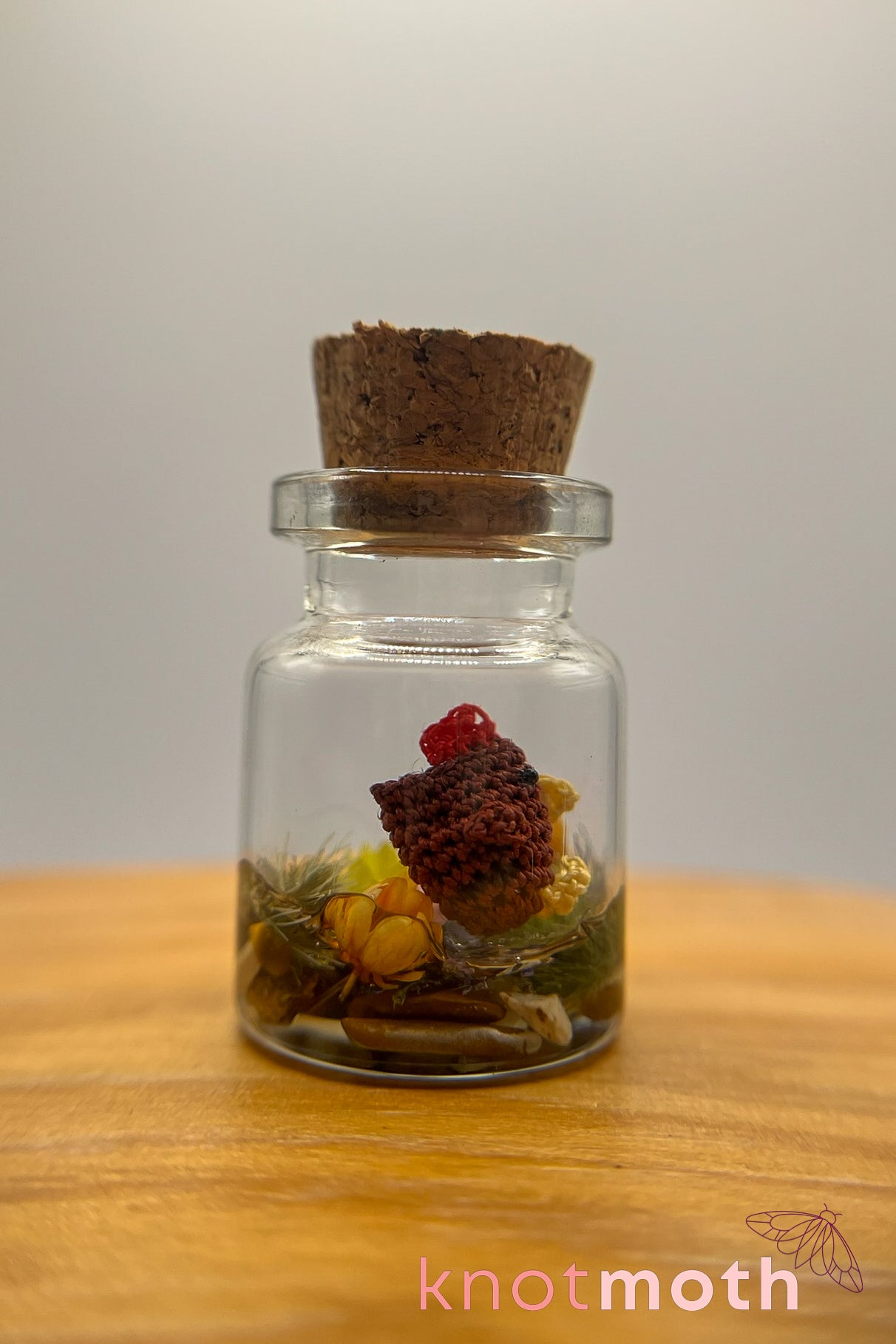 Charlee Chicken Micro Crochet Trinket Jar (removable, magnetic)