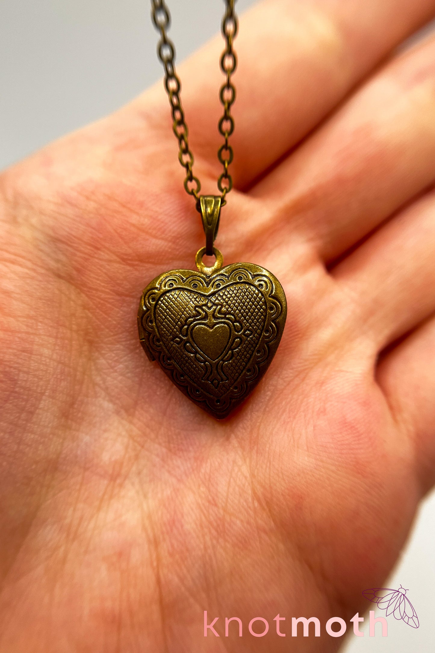 Lilac (love) floriography micro-crochet locket