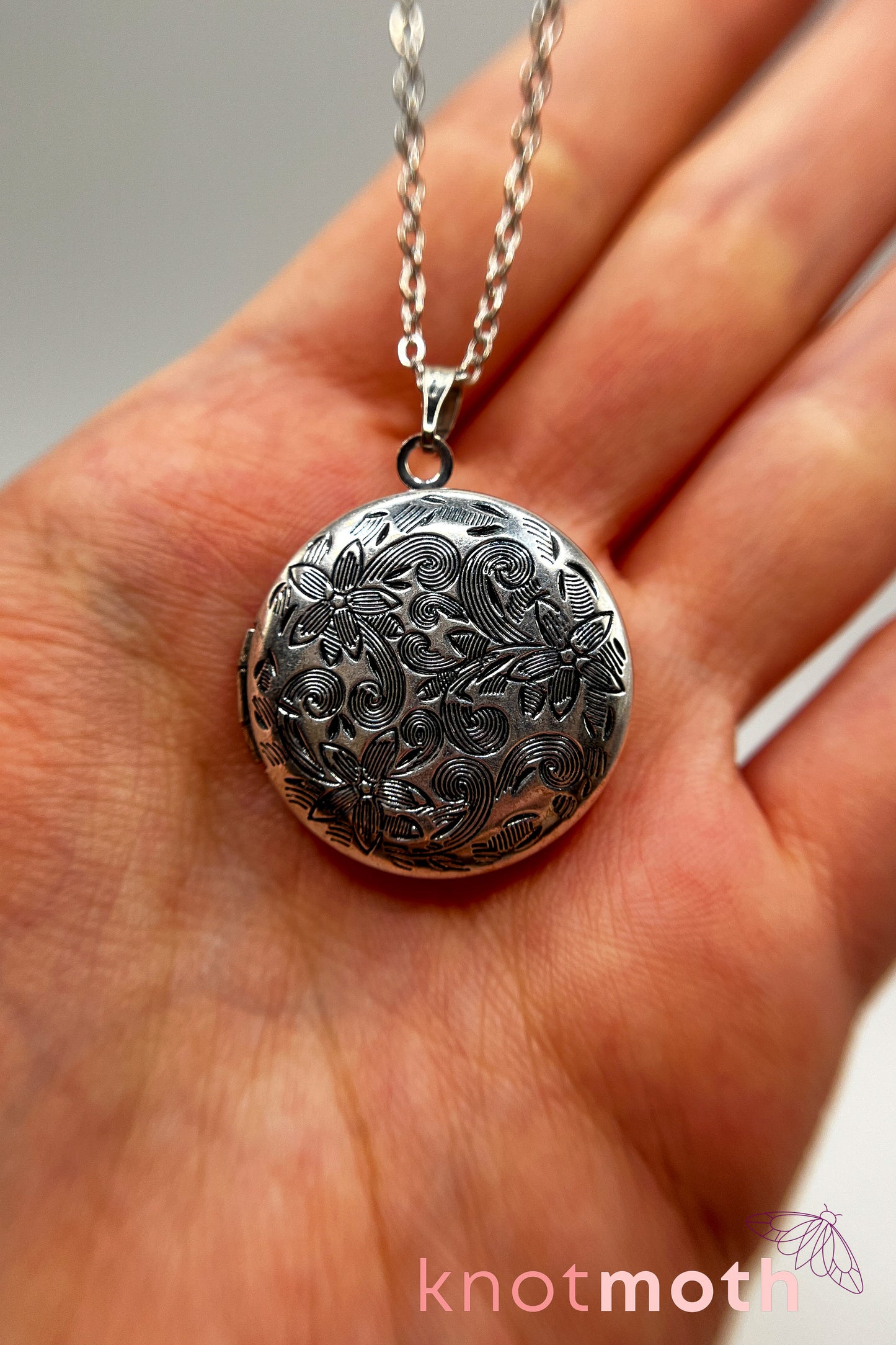 Roses, violets, and lupines (love & happiness) floriography micro-crochet locket