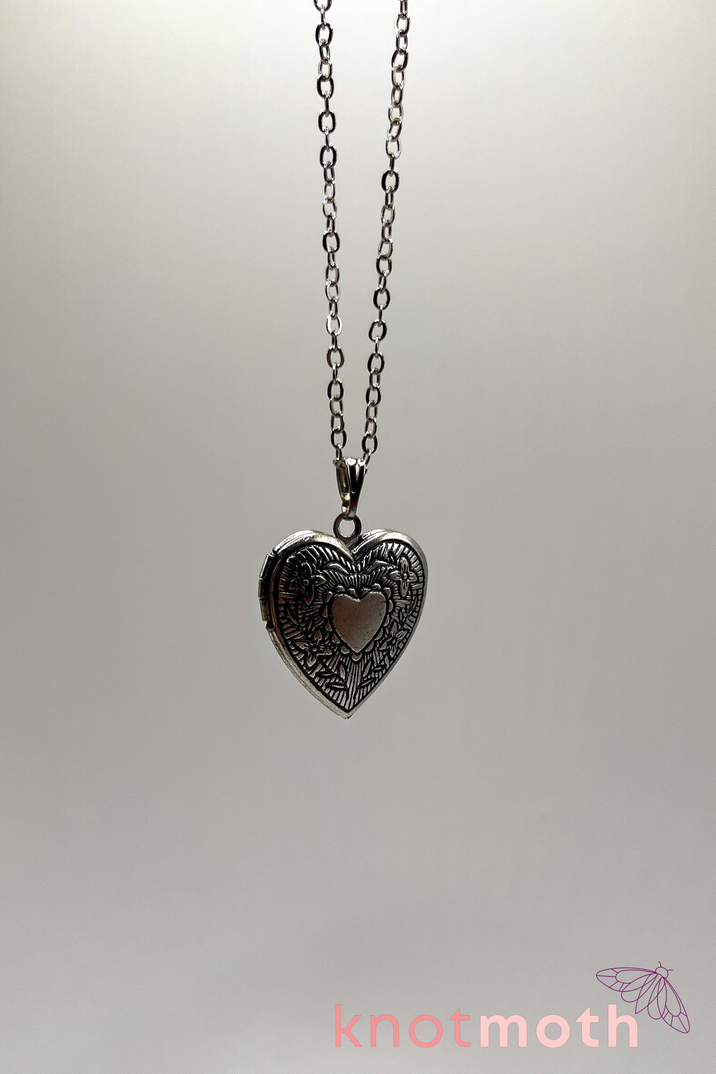 Lily of the valley and violets (joy & love) floriography micro-crochet locket