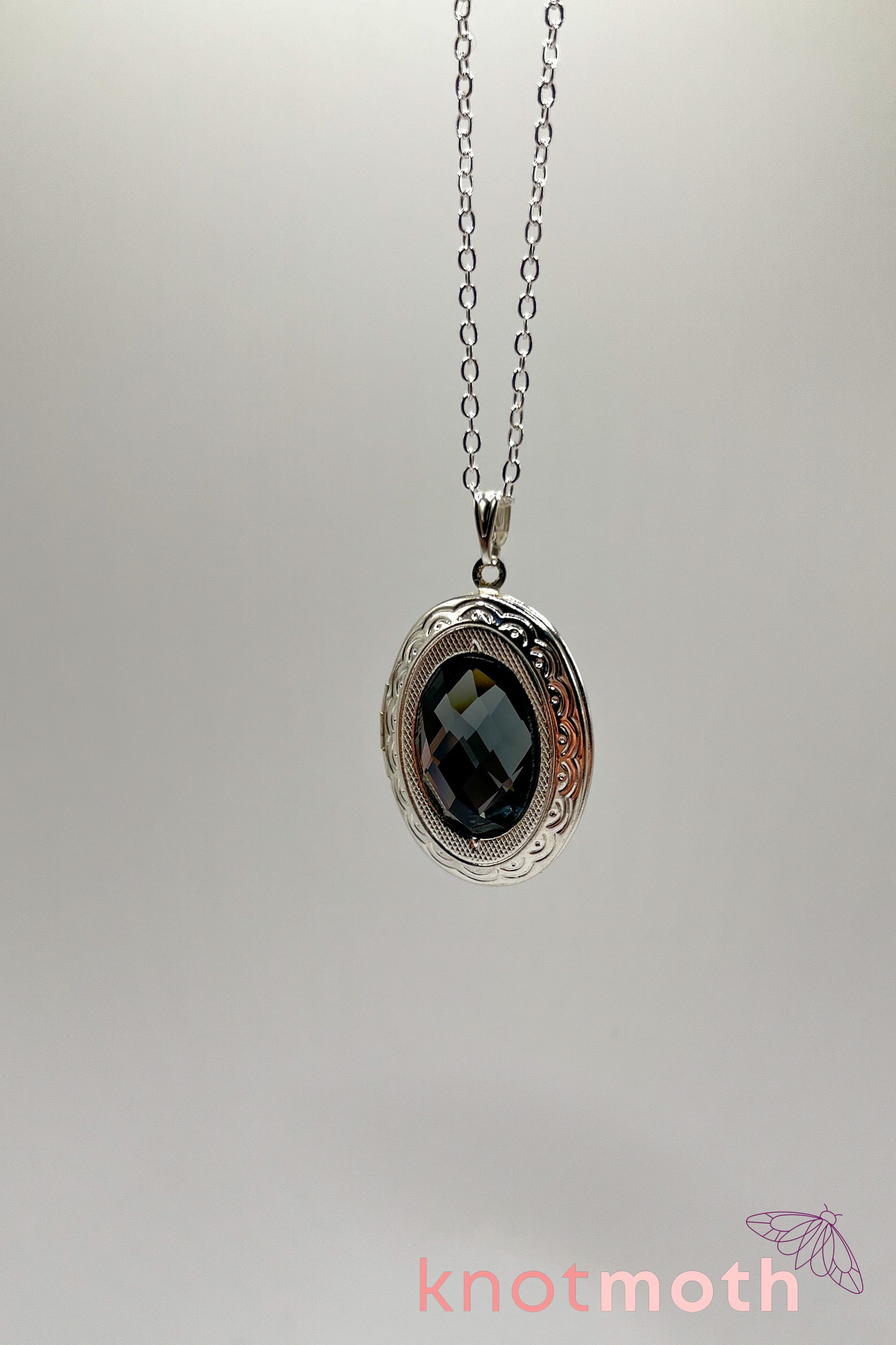 hydrangea (gratitude) floriography locket