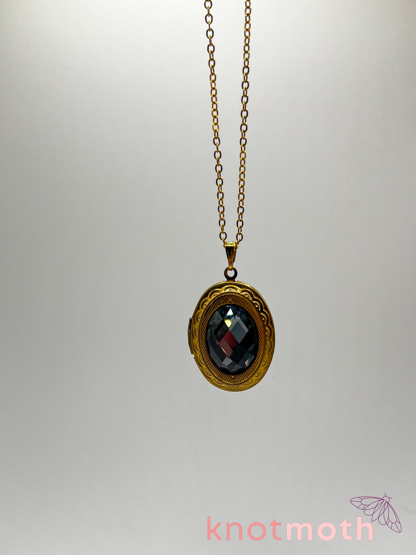 violets (love) floriography locket
