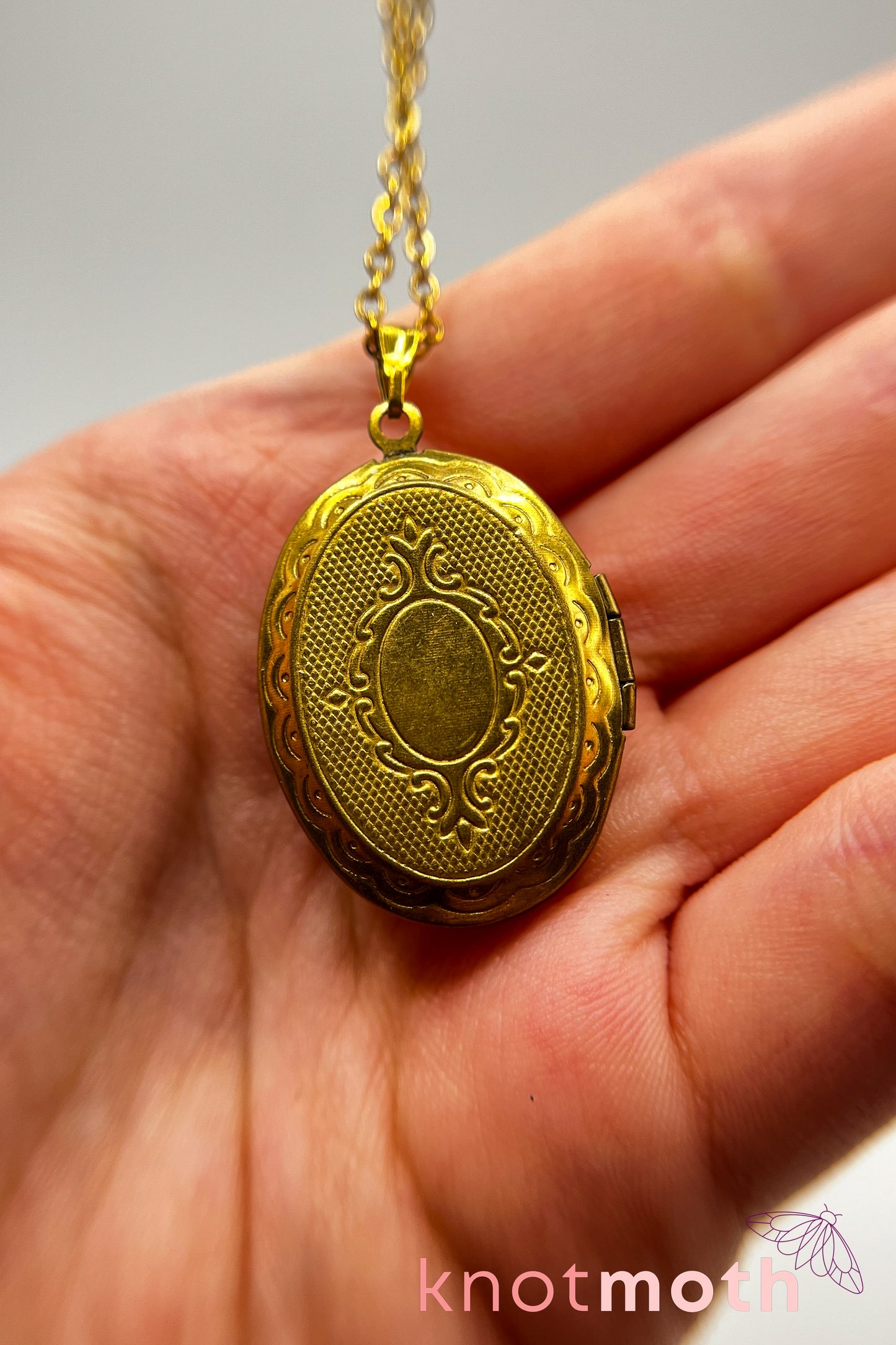 violets (love) floriography locket