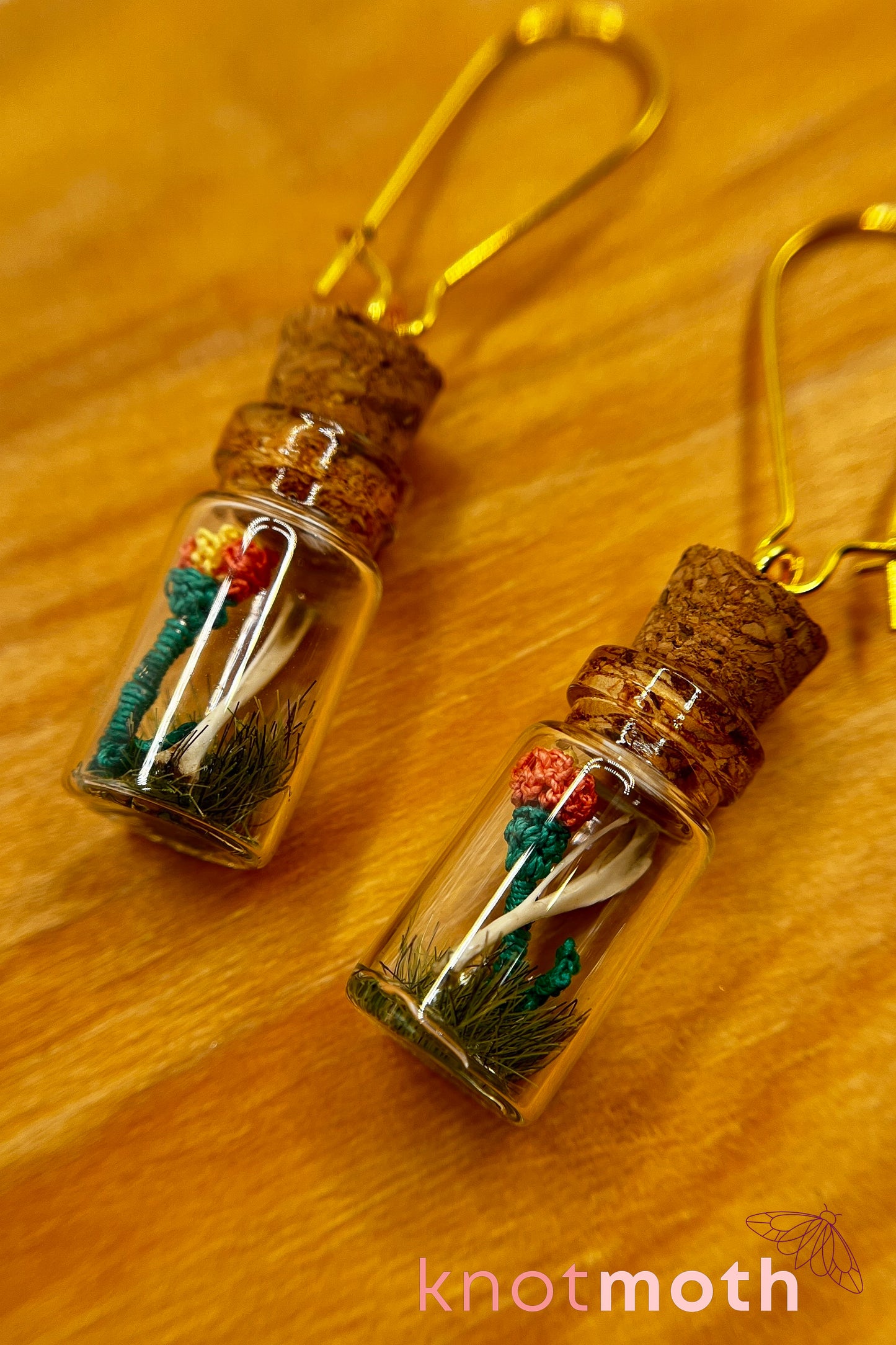marigold & tibiofibula mini jar earrings