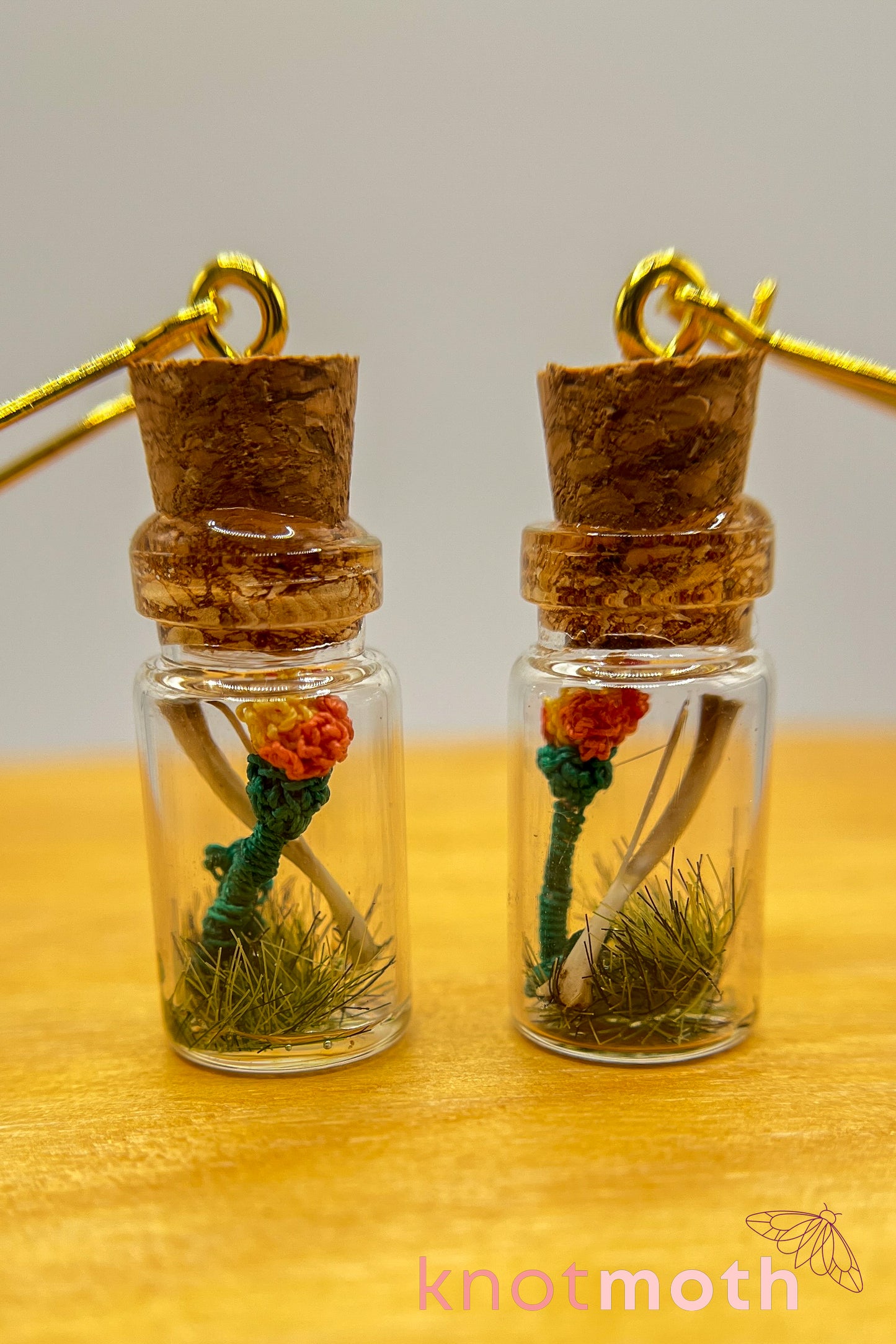 marigold & tibiofibula mini jar earrings