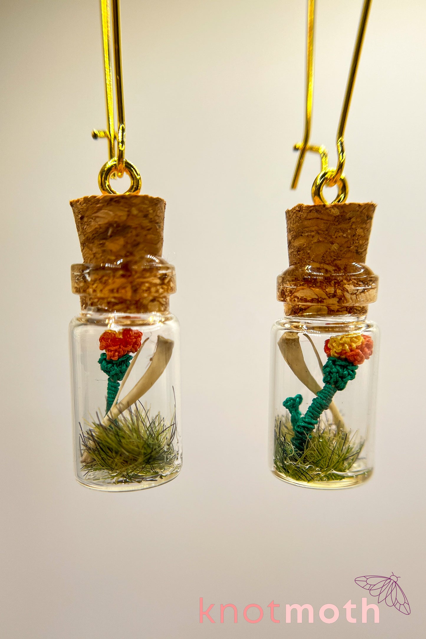 marigold & tibiofibula mini jar earrings