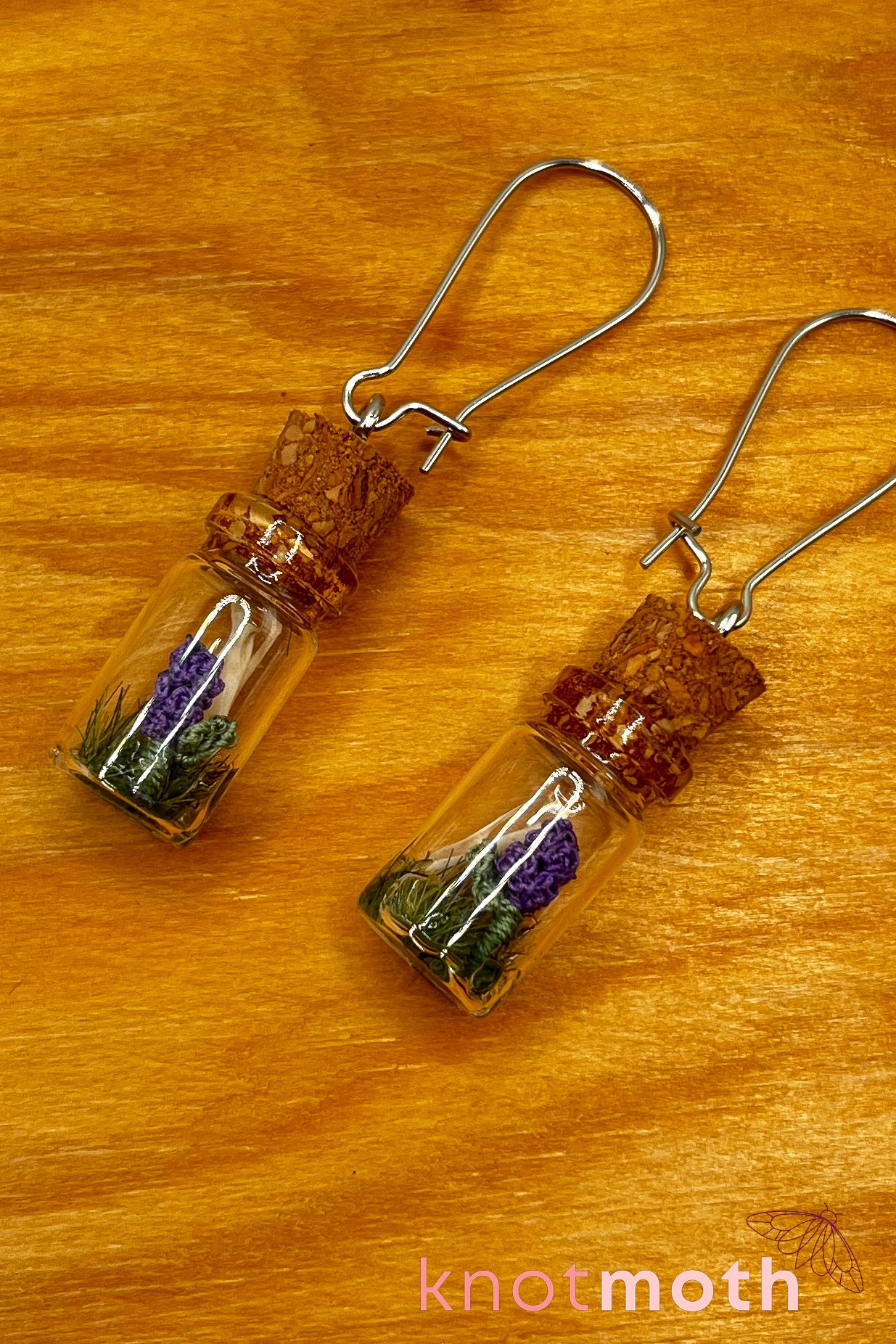 wolfsbane & scapula mini jar earrings