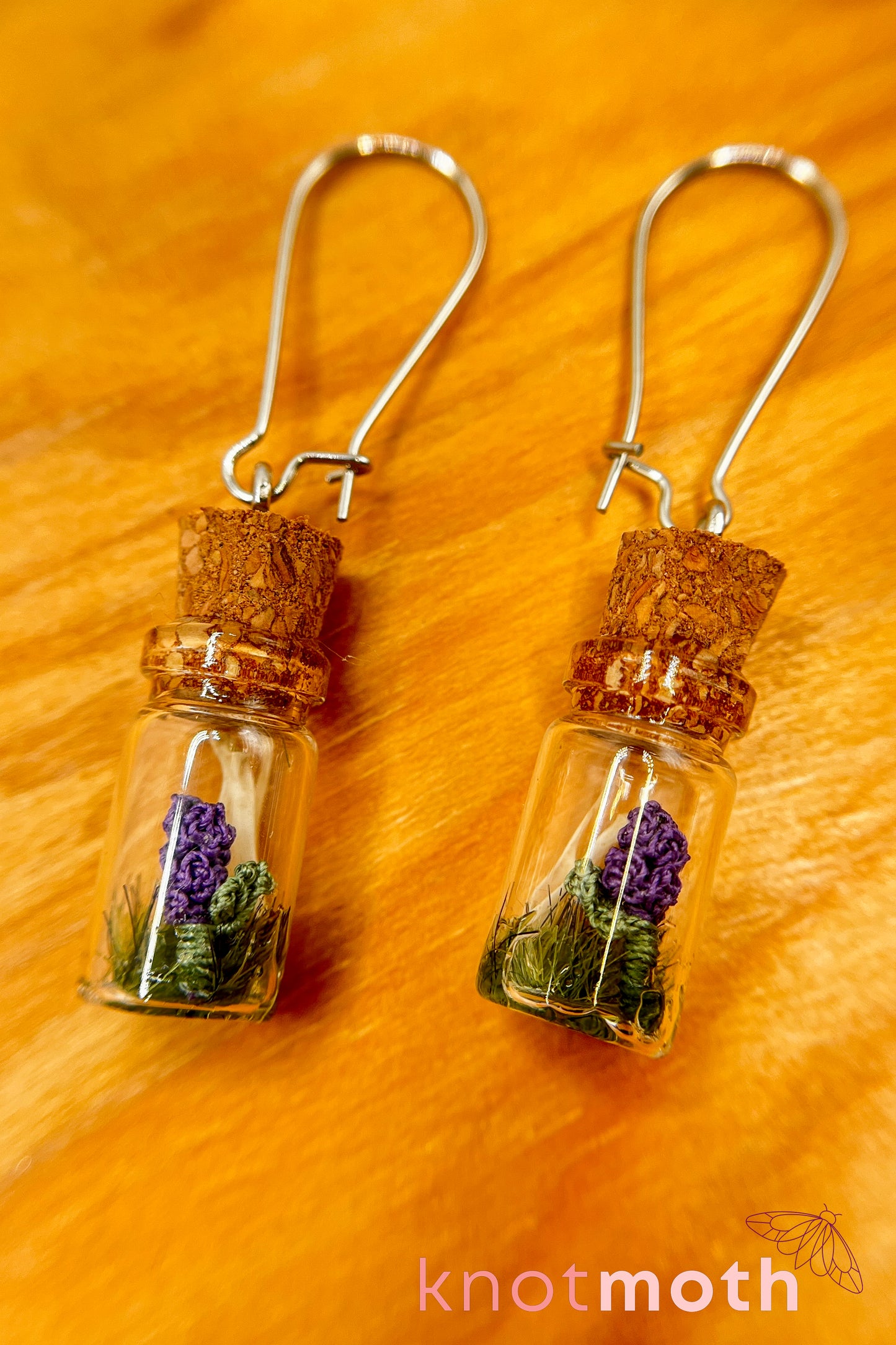 wolfsbane & scapula mini jar earrings