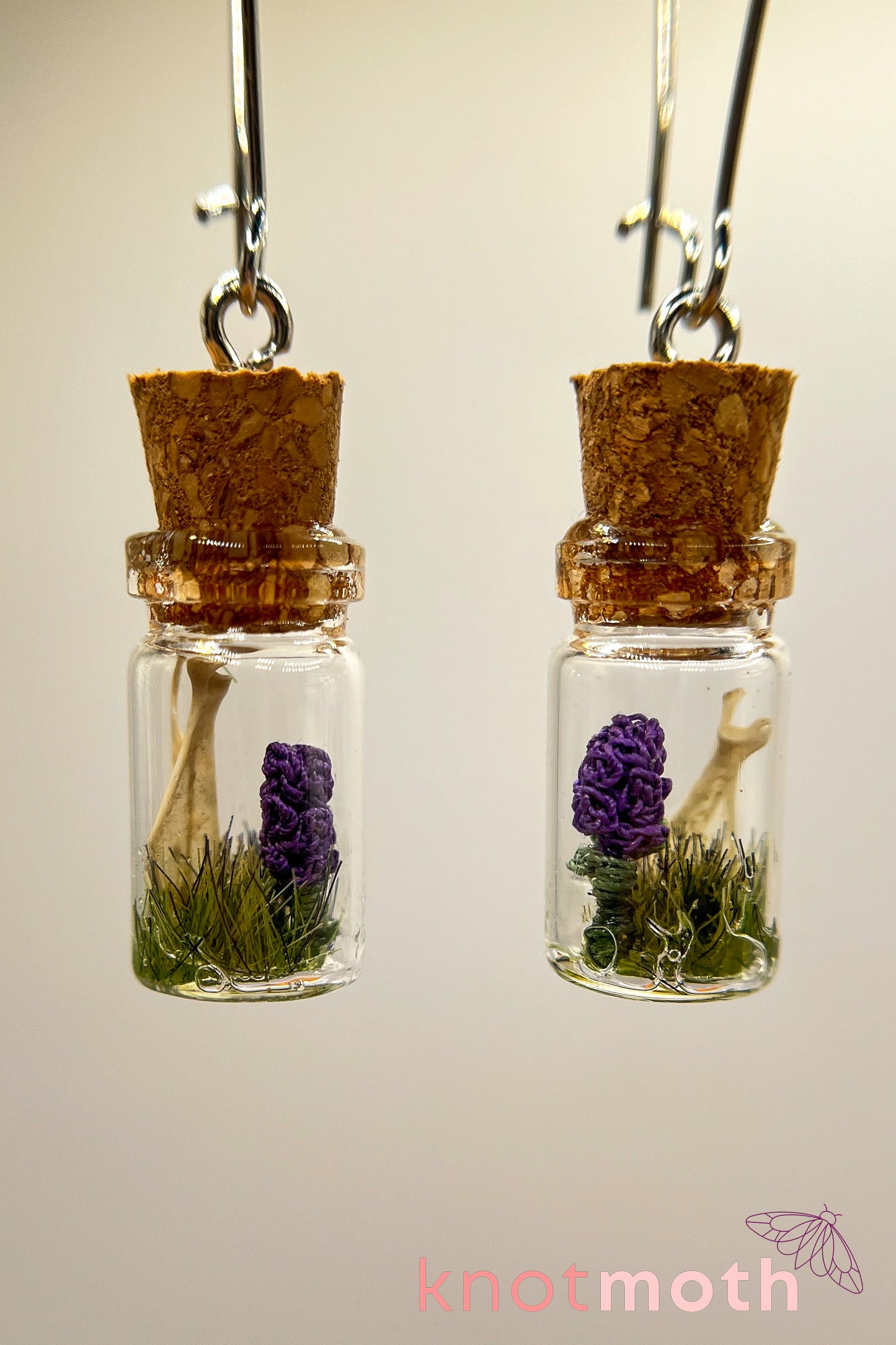 wolfsbane & scapula mini jar earrings