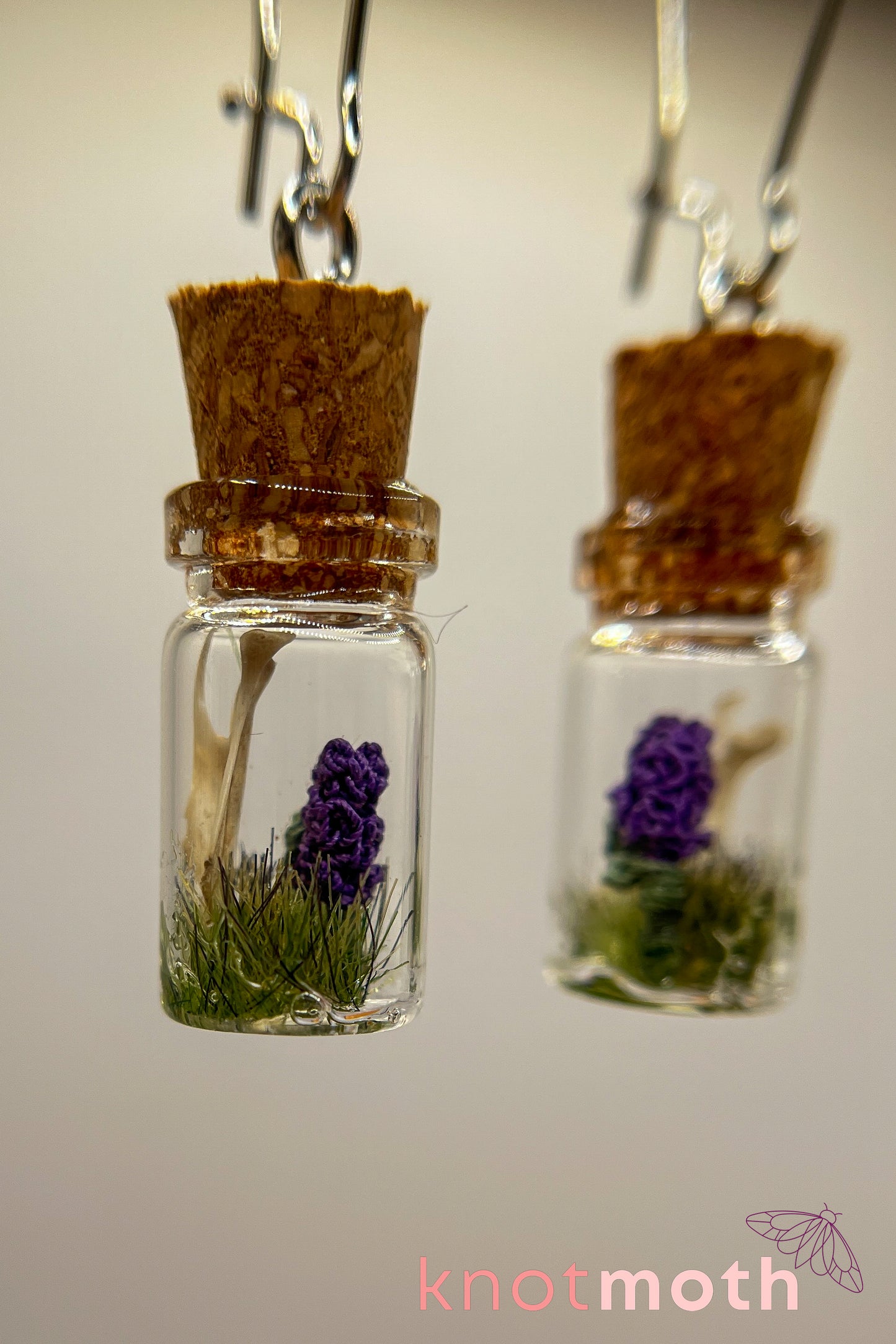 wolfsbane & scapula mini jar earrings