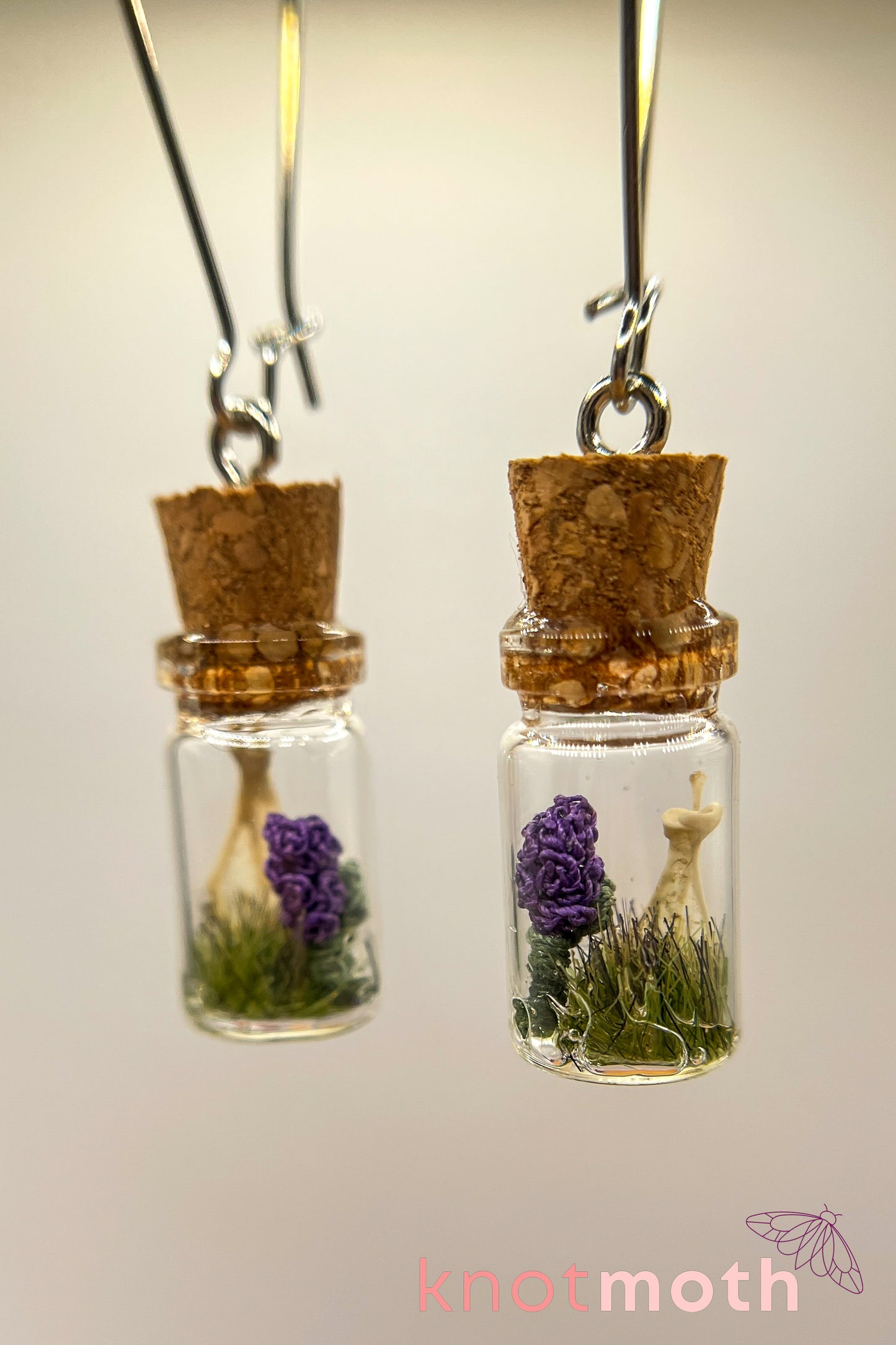 wolfsbane & scapula mini jar earrings