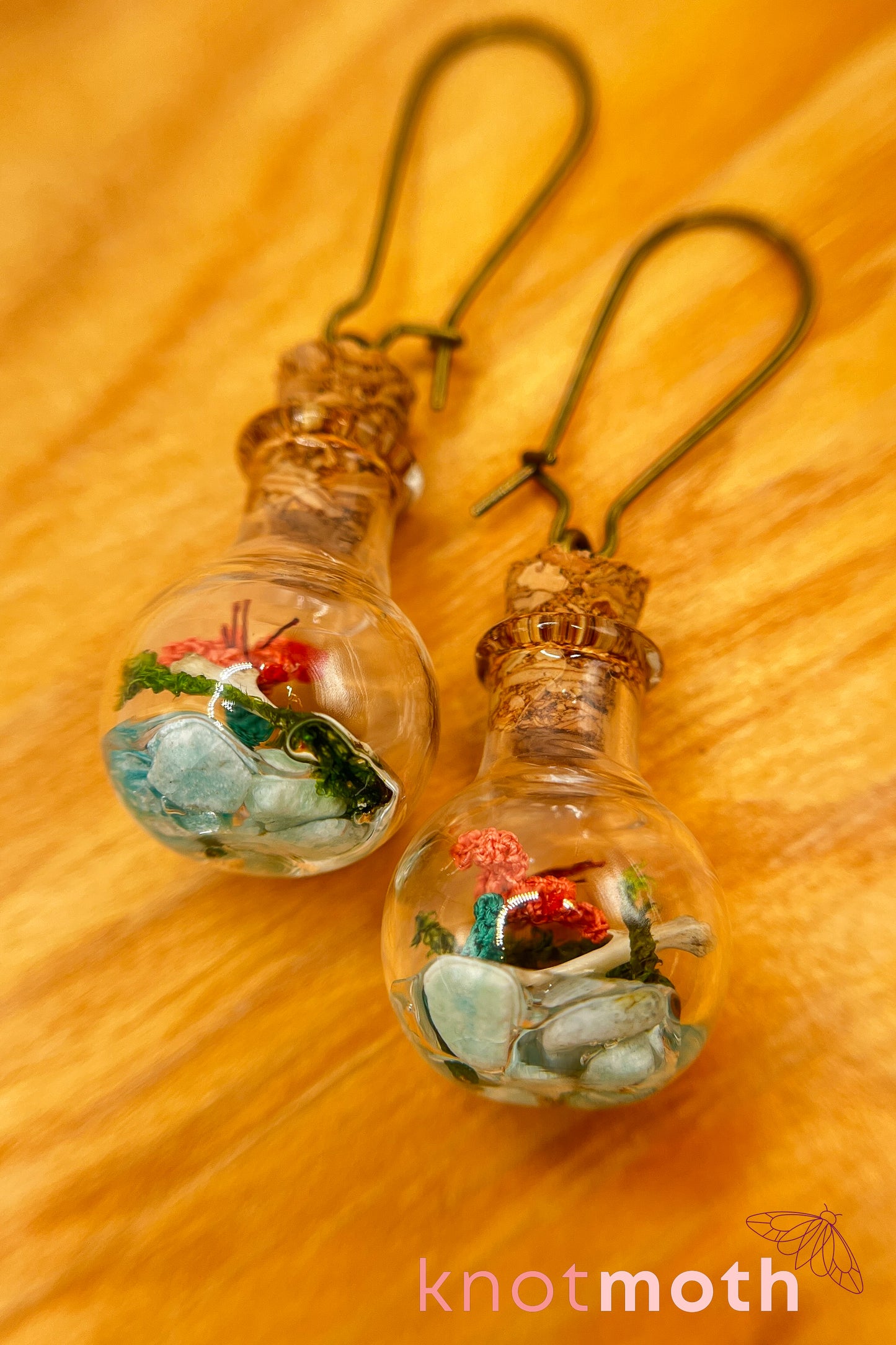 lily & forelimb mini jar earrings