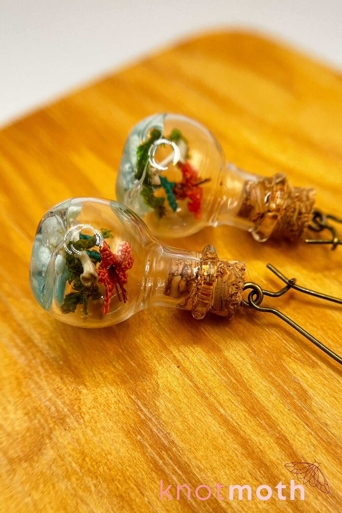 lily & forelimb mini jar earrings