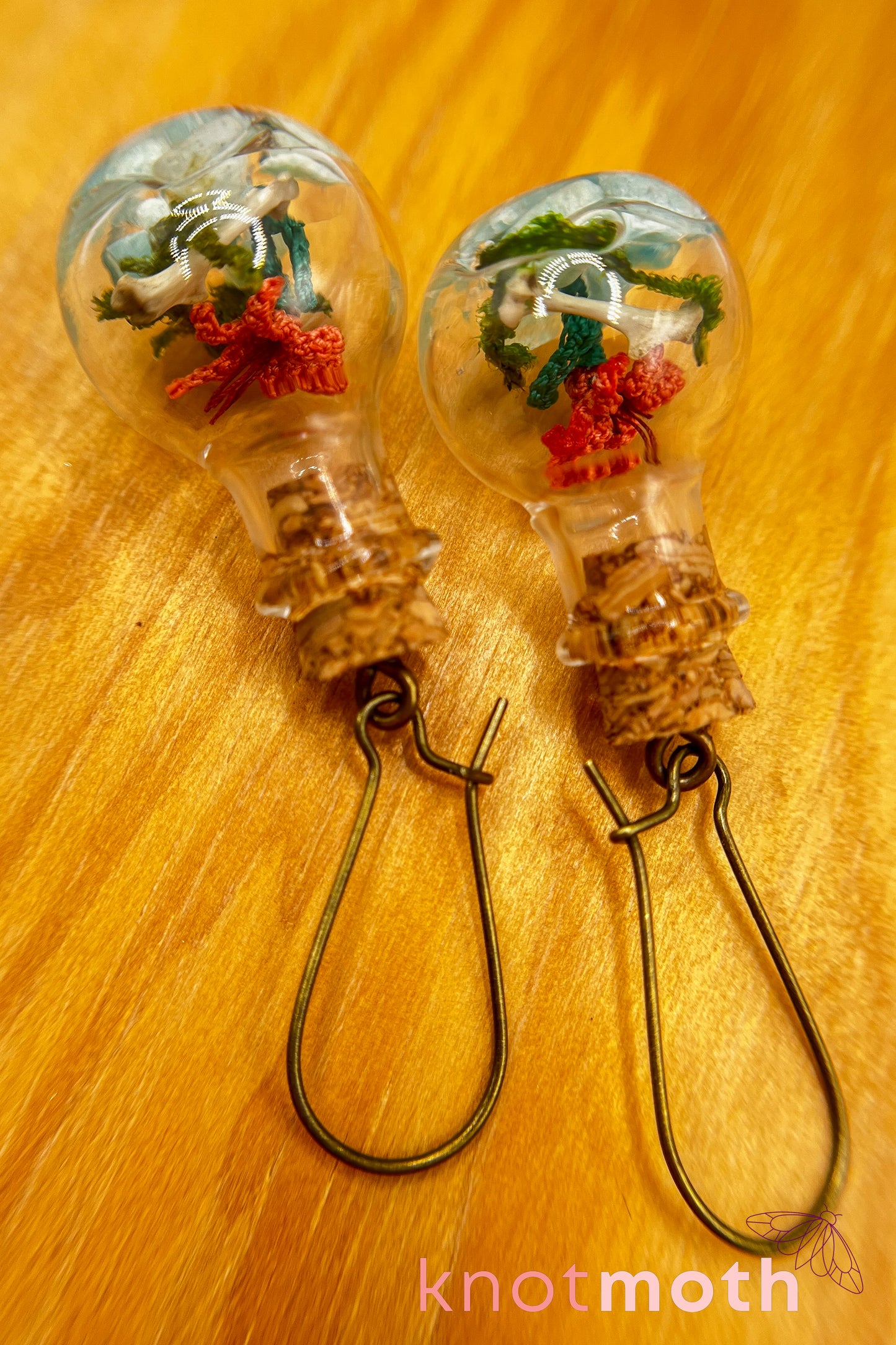lily & forelimb mini jar earrings