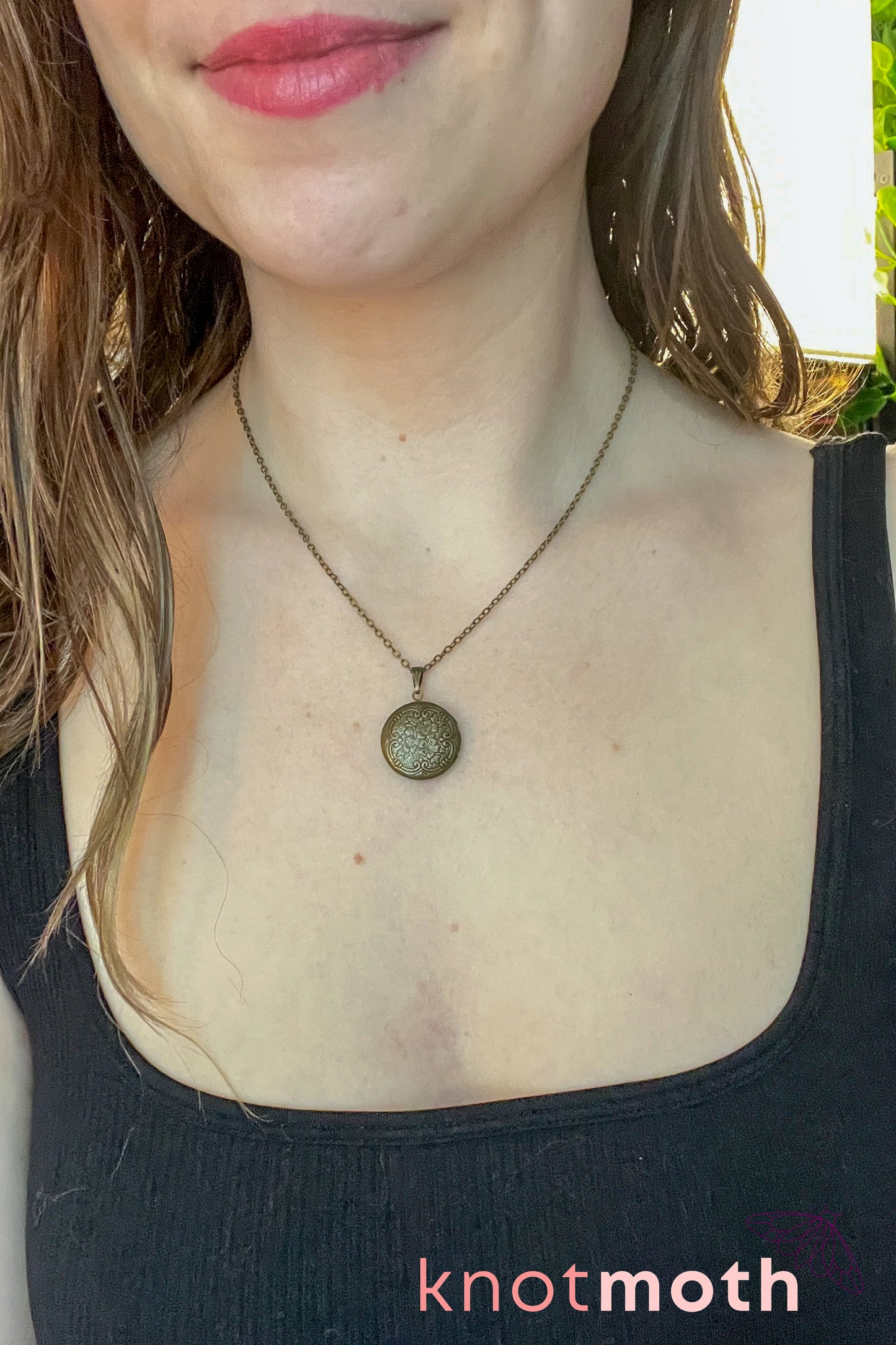 Dogwood (strength & resilience) floriography micro-crochet locket