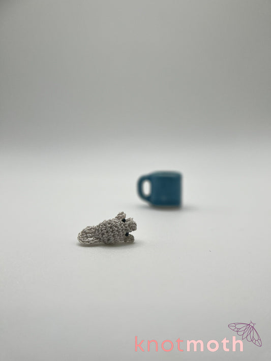 maeve manatee micro crochet mug trinket