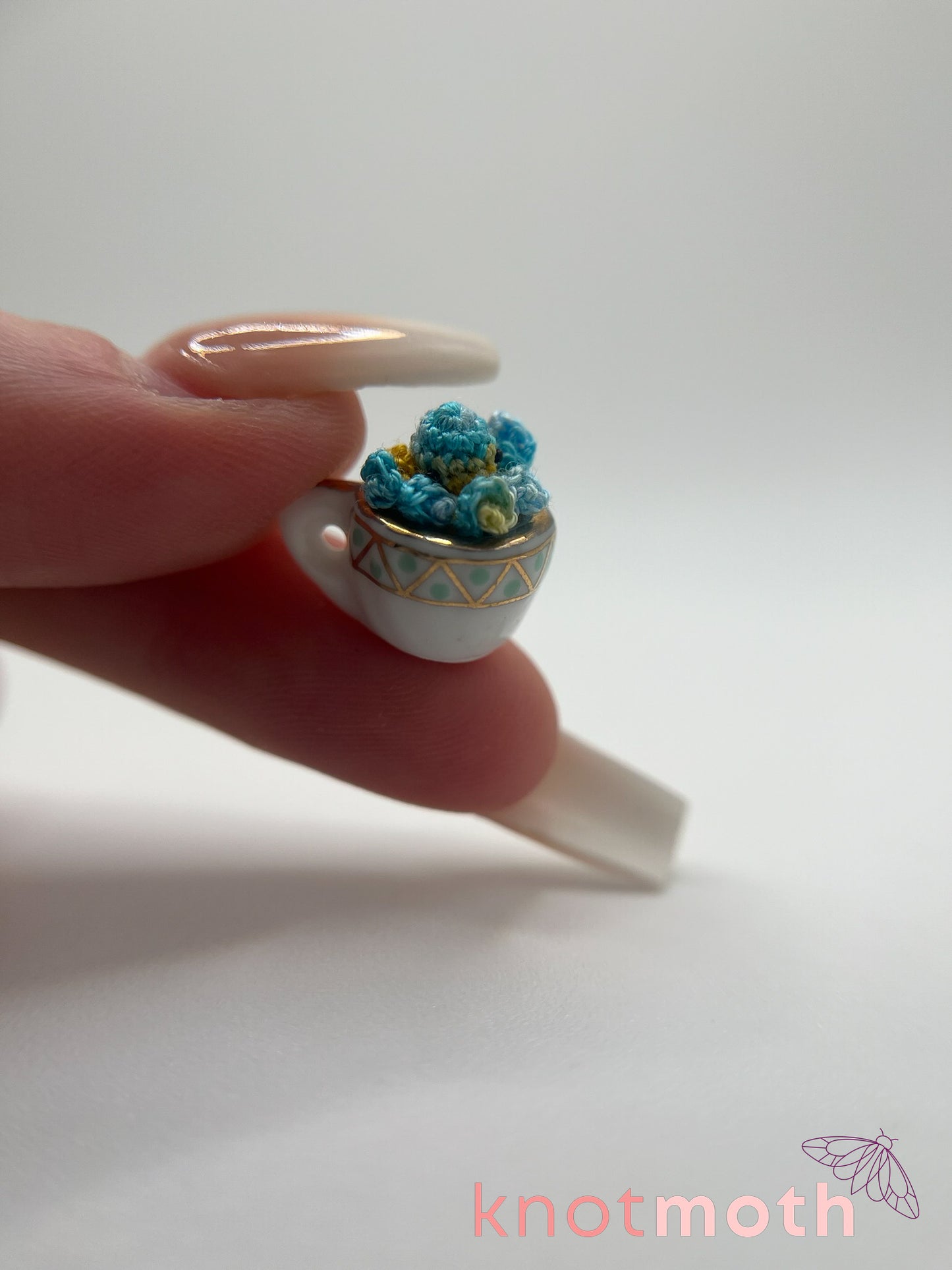 ojai octopus micro crochet teacup trinket