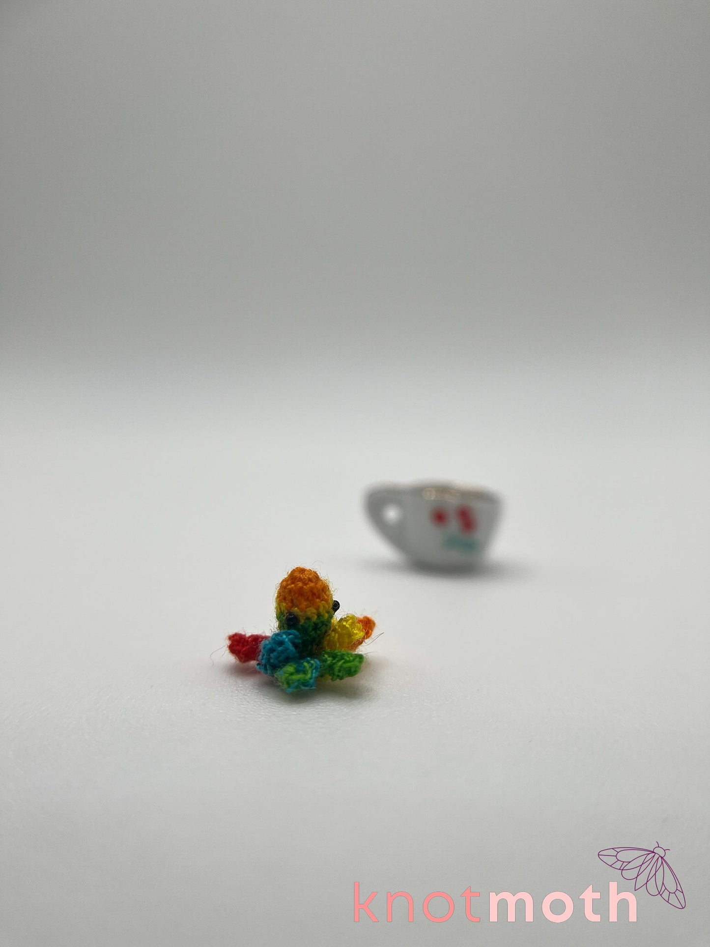hope octopus micro crochet teacup trinket