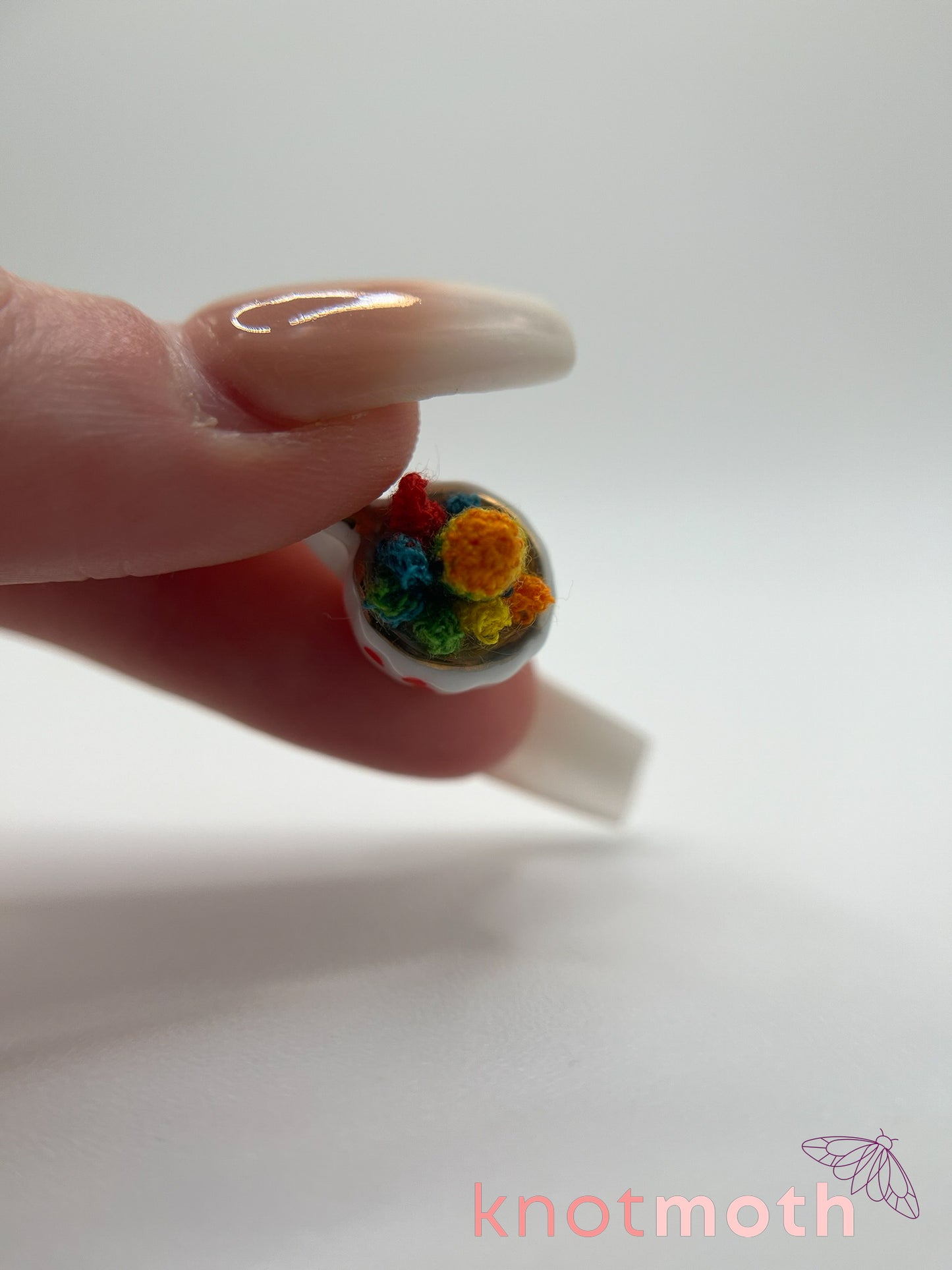 hope octopus micro crochet teacup trinket