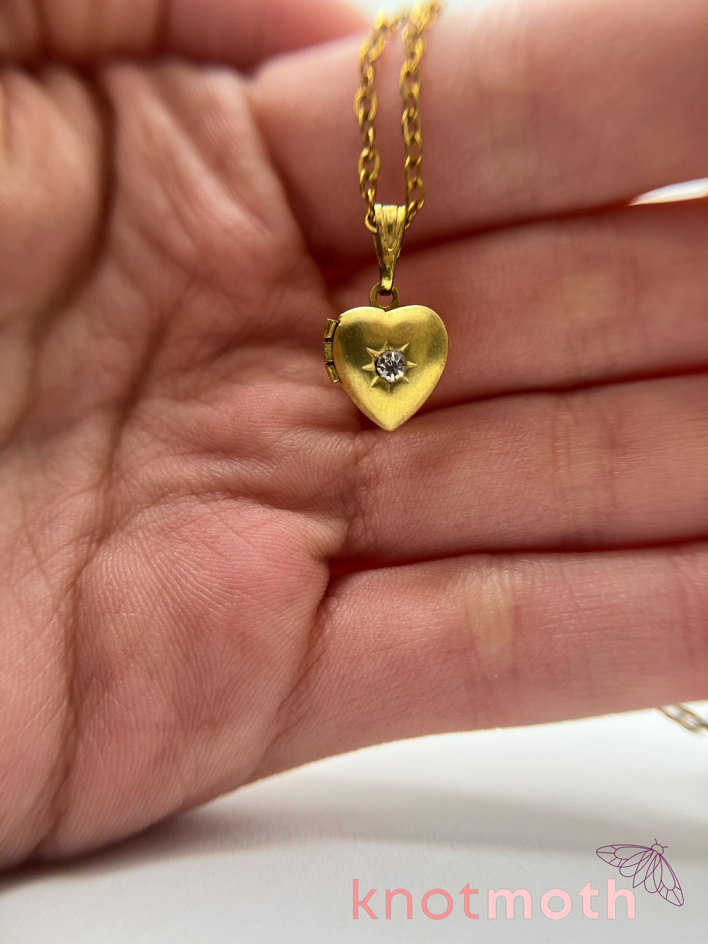 violets floriography micro-crochet heart locket