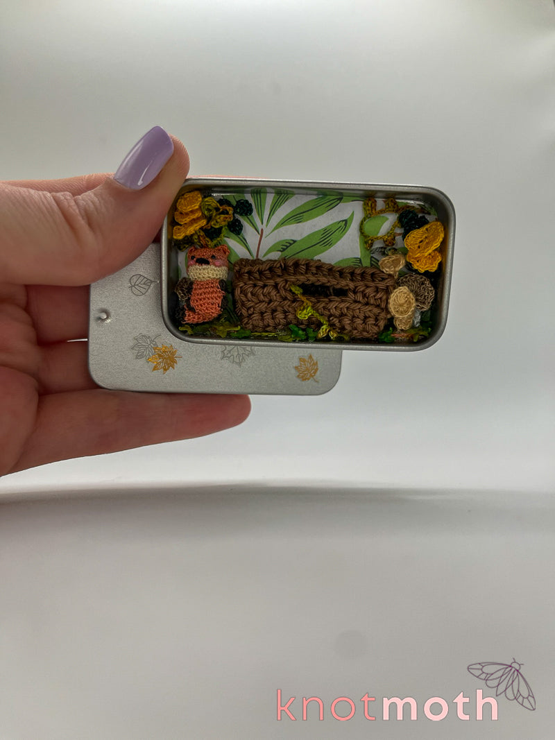 fia fox · mushroom forest mini tin