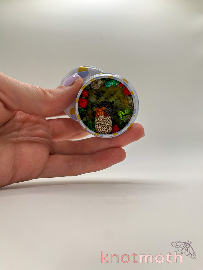 sully squirrel · acorn & mushrooms mini tin
