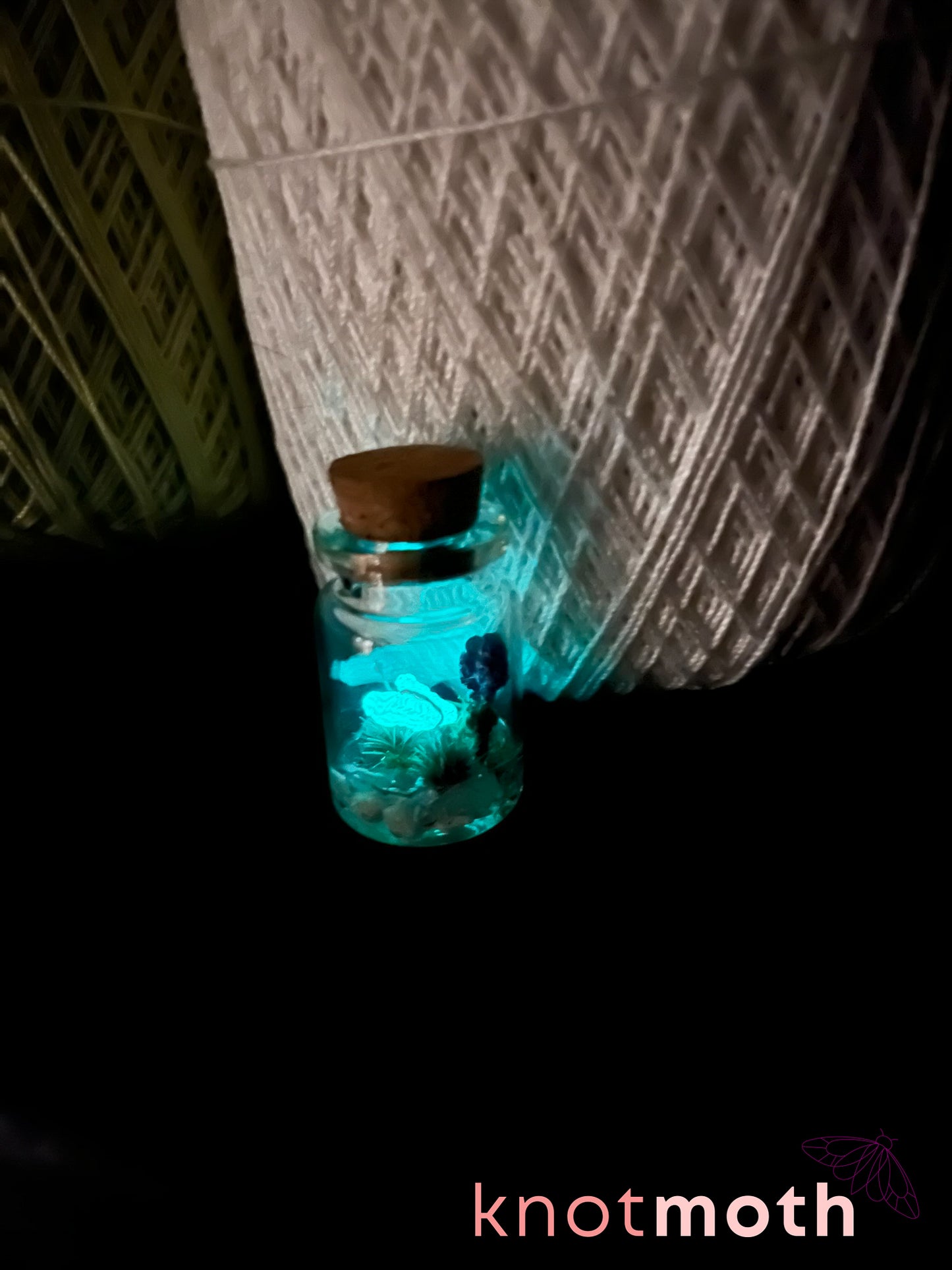 briar butterfly micro crochet jar with lavender