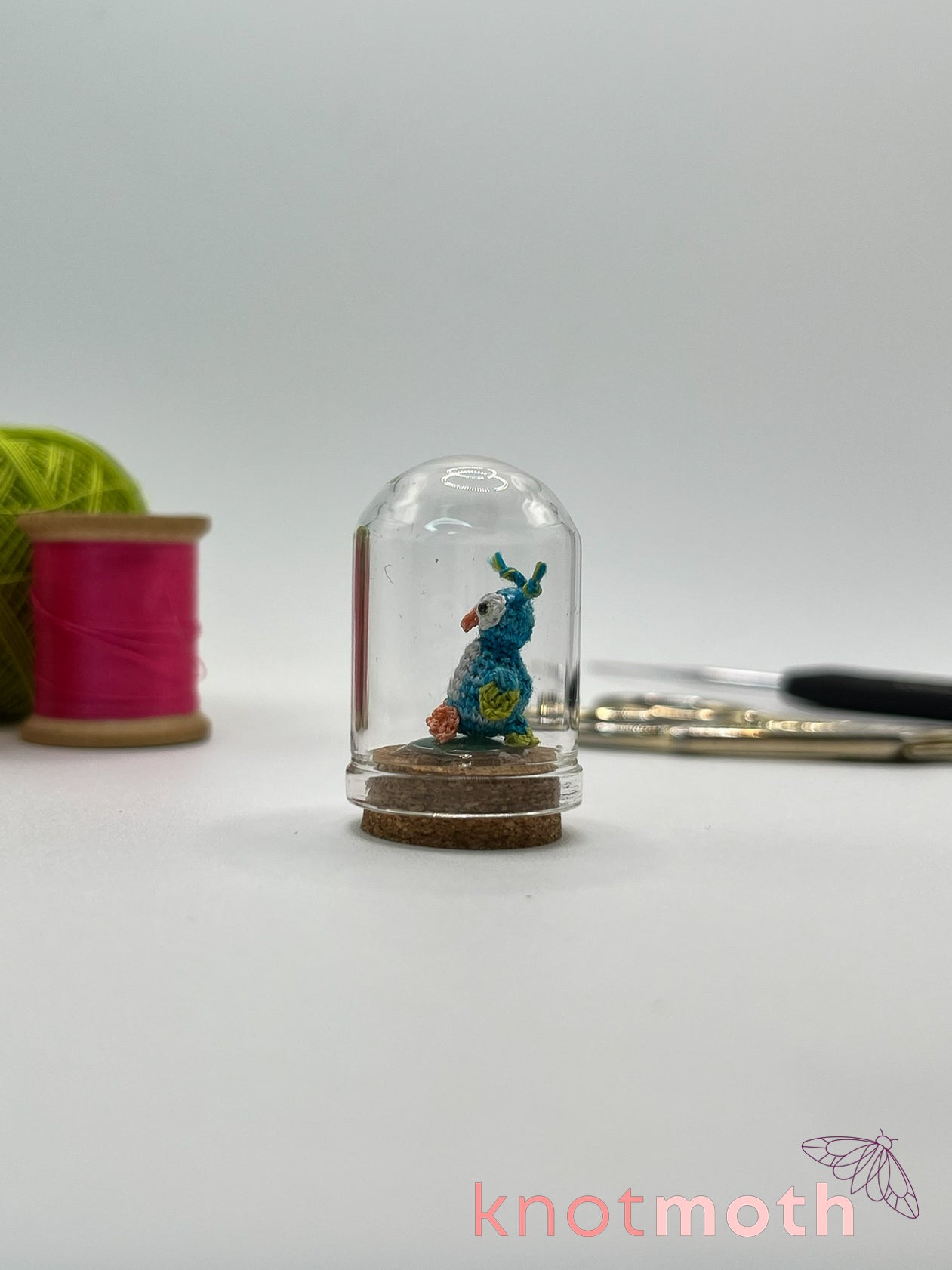 orion owl micro crochet dome jar