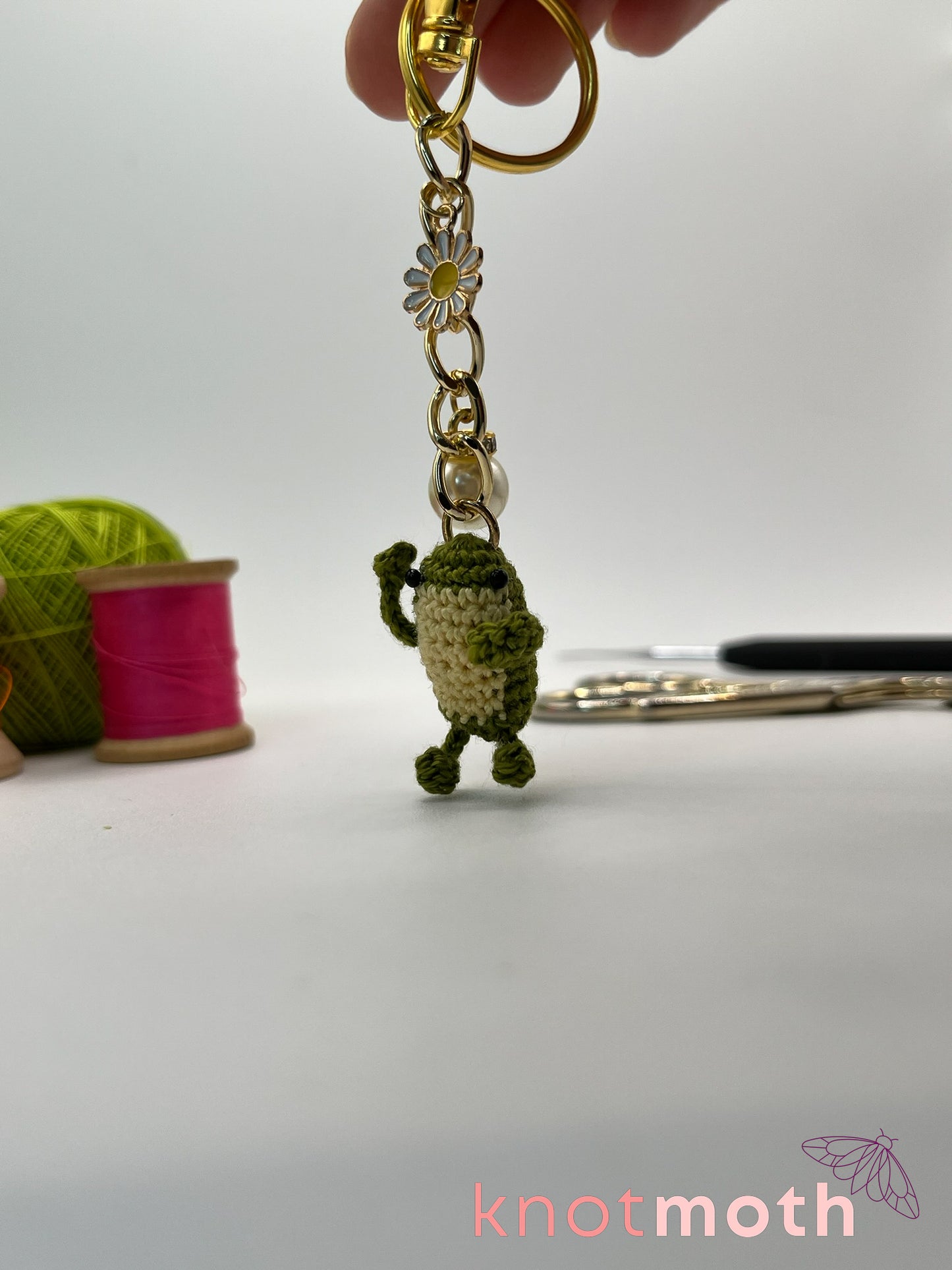 fawn frog keychain