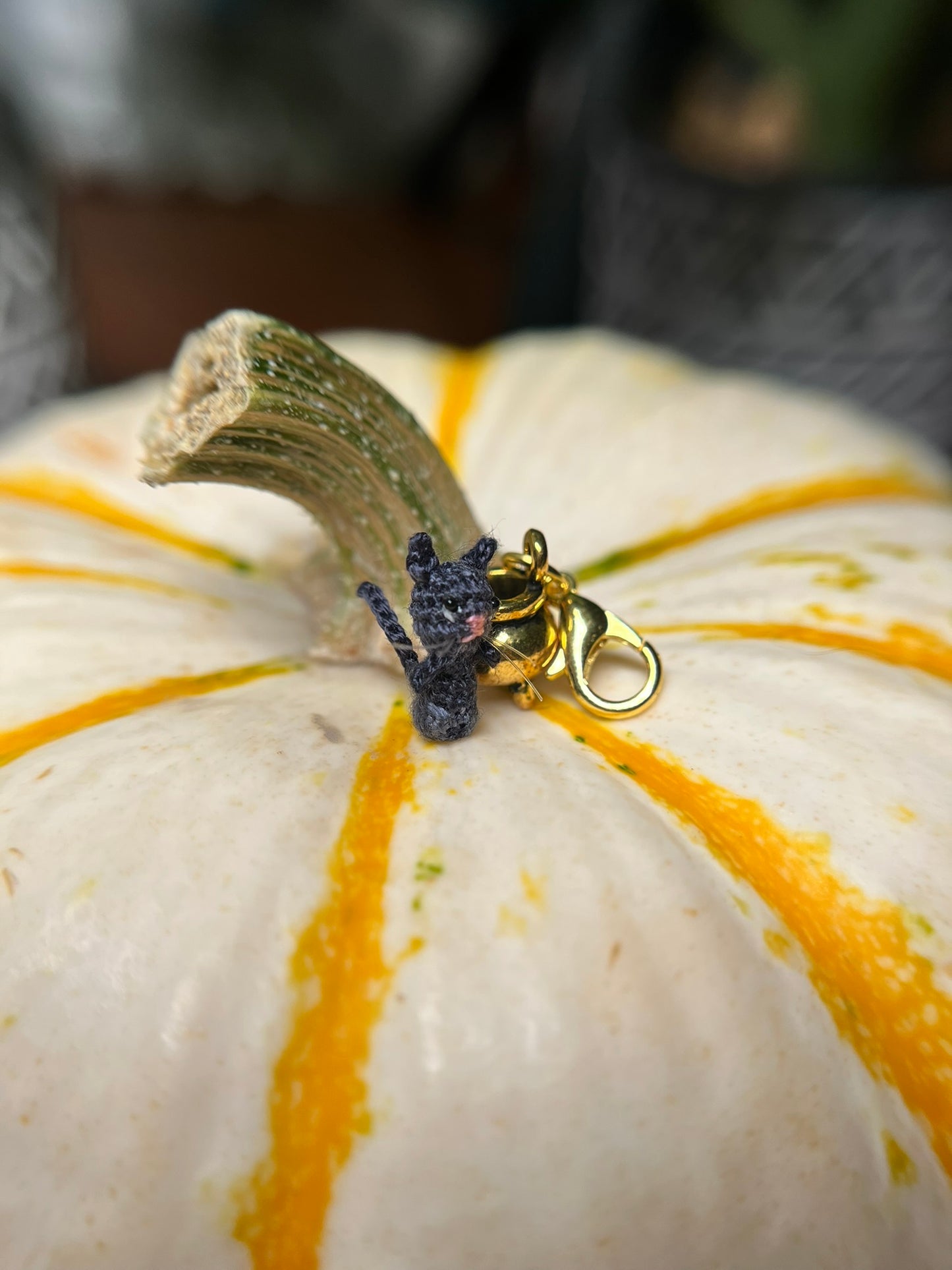 thackery cat micro crochet cauldron charm