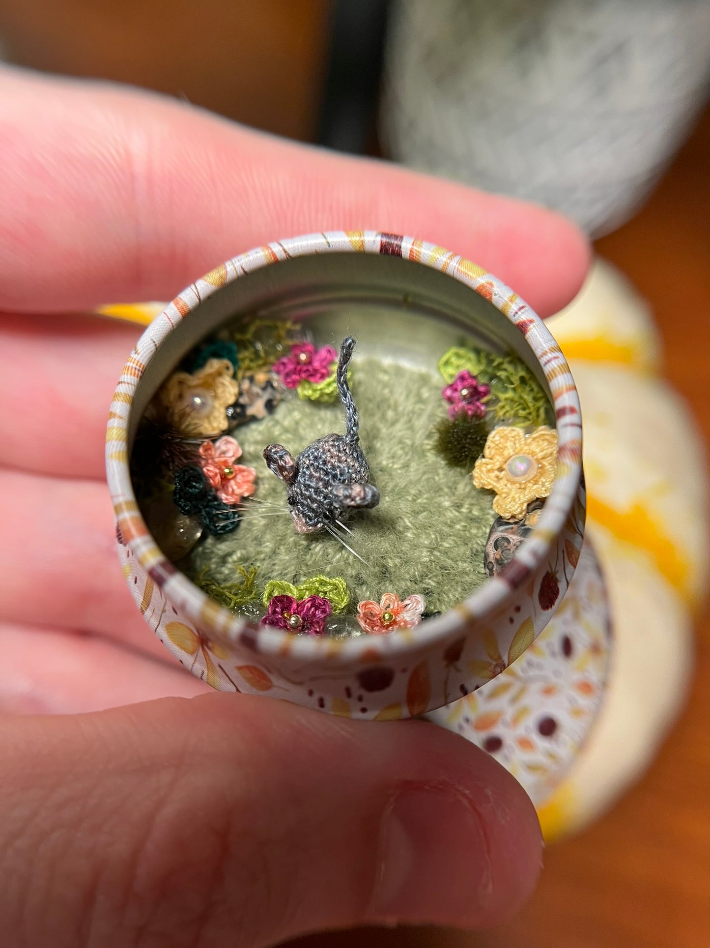 madeline mouse · flower meadow mini tin
