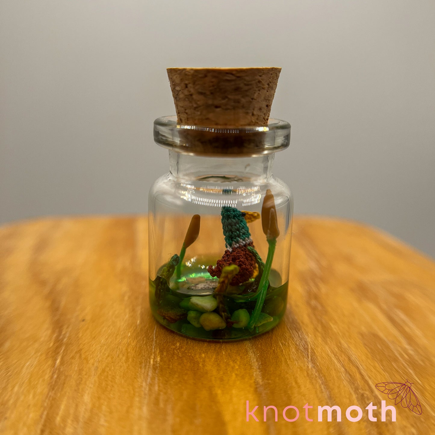Diana Duck Micro Crochet Aquarium Jar (removable, magnetic)
