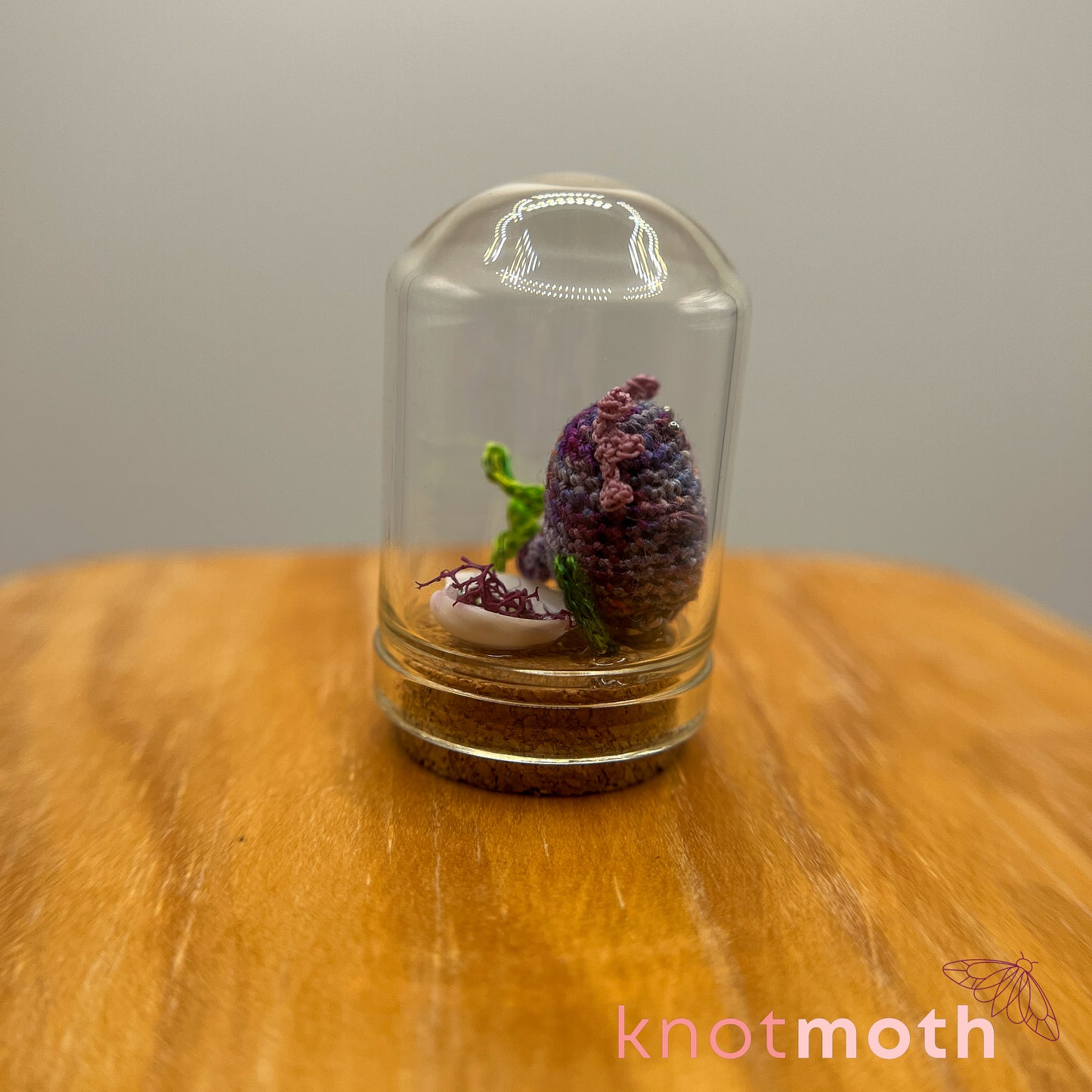 Ada Axolotl Micro Crochet Cloche Jar (removable, magnetic)