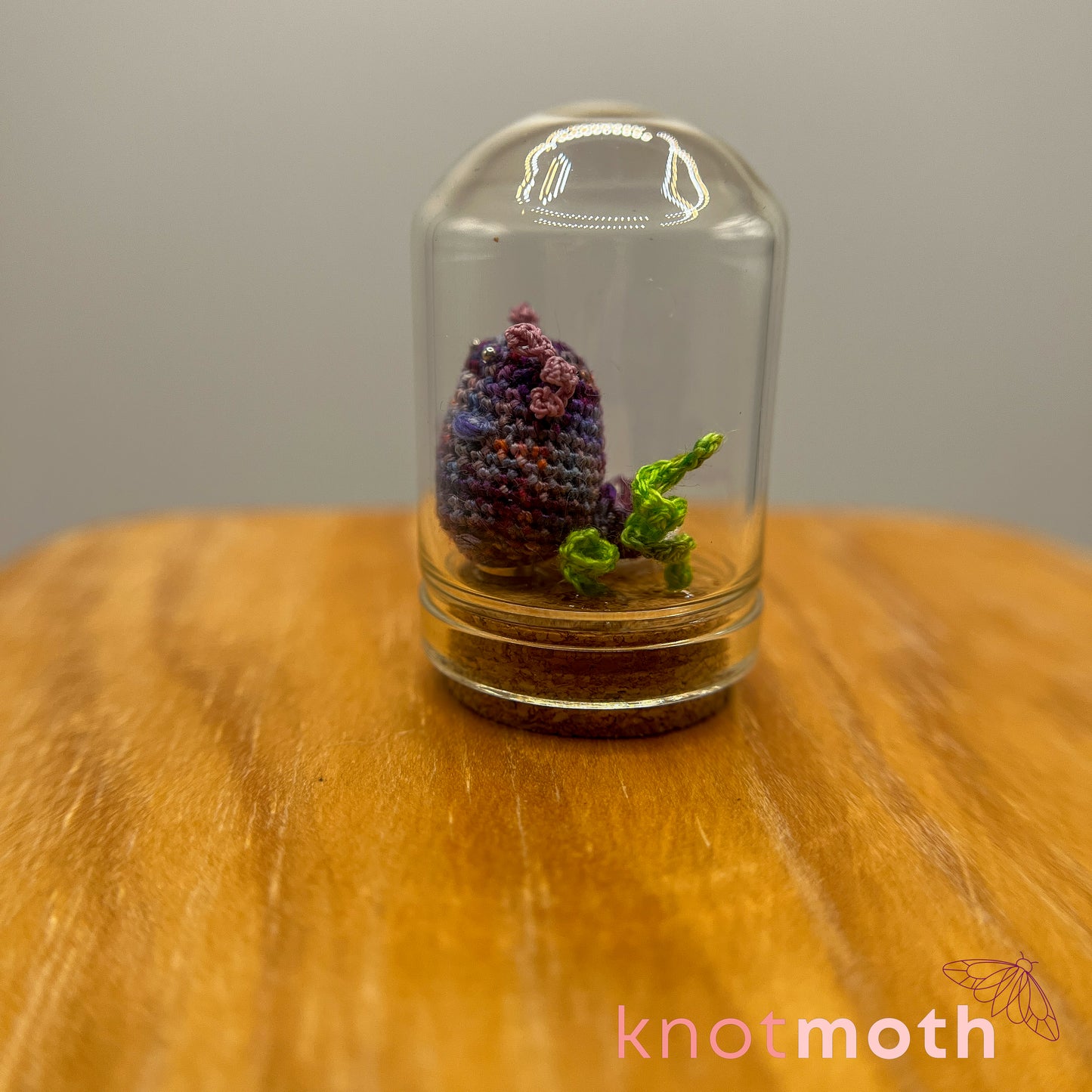 Ada Axolotl Micro Crochet Cloche Jar (removable, magnetic)
