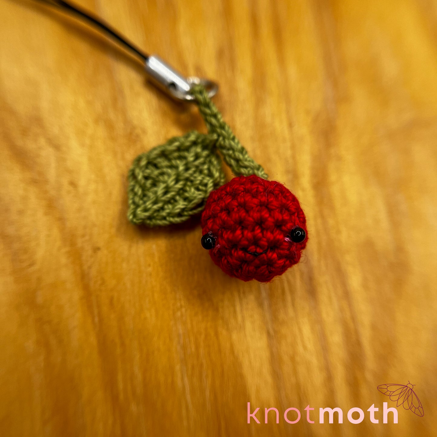 Chelan Cherry Mini Crochet Keychain